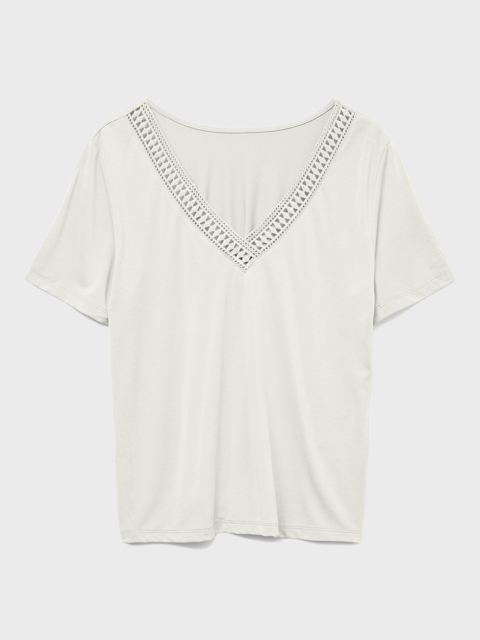 Γυναικεία μπλούζα VMSAVANNAH LACE 2-WAY SS TOP JRS 10329687 | 10329687