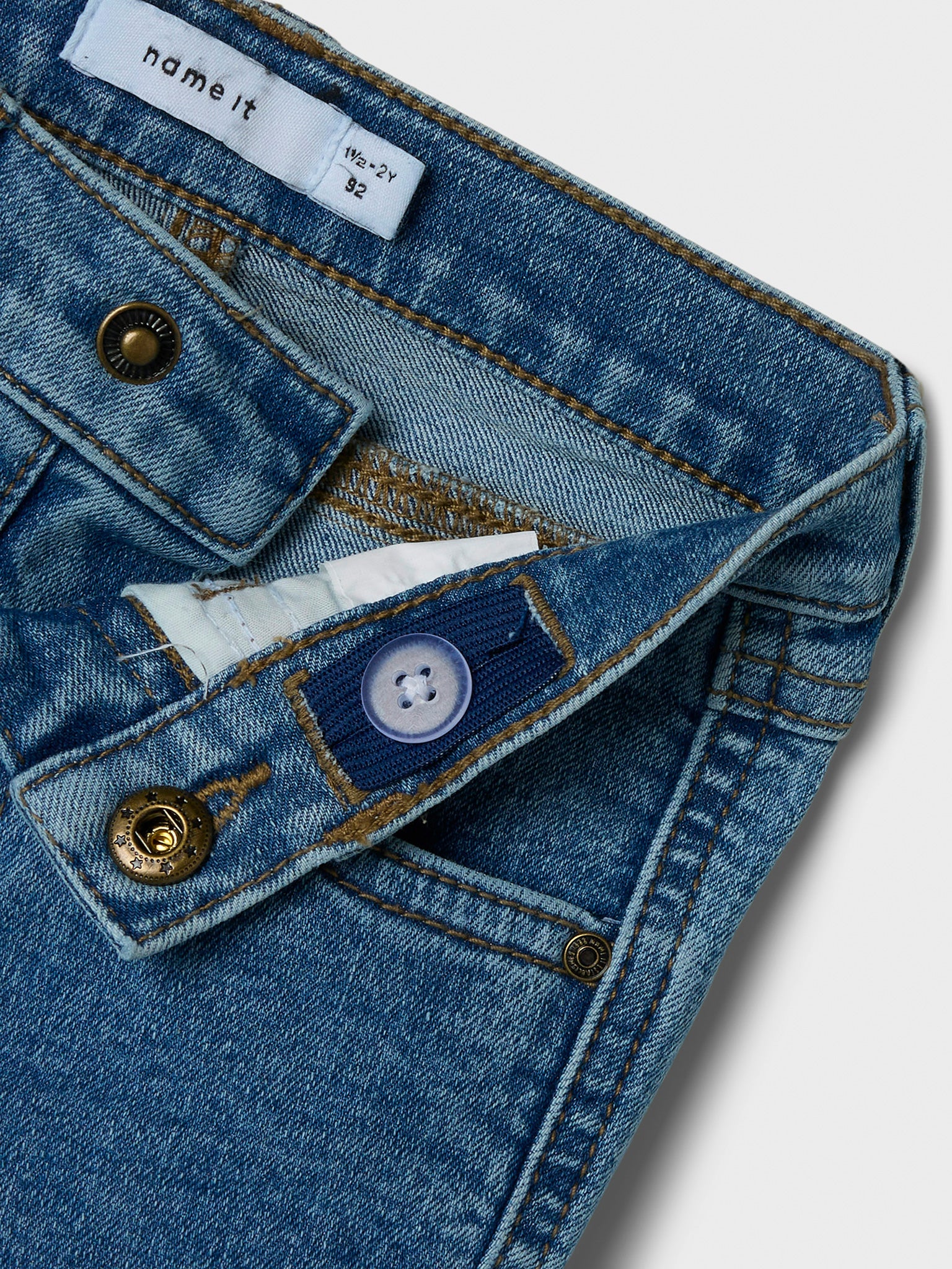 Παιδικό παντελόνι τζιν medium blue NMFPOLLY BOOTCUT JEANS 8808-DT 13244343 | 13244343