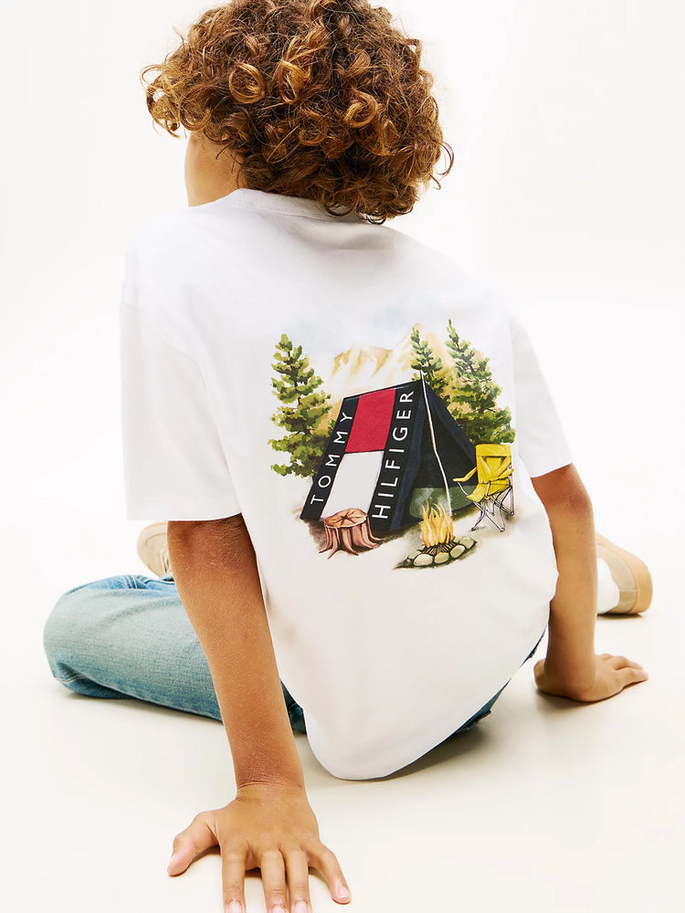 Παιδική μπλούζα CAMP TOMMY PRINT TEE SS KB0KB09938YBR | KB0KB09938YBR