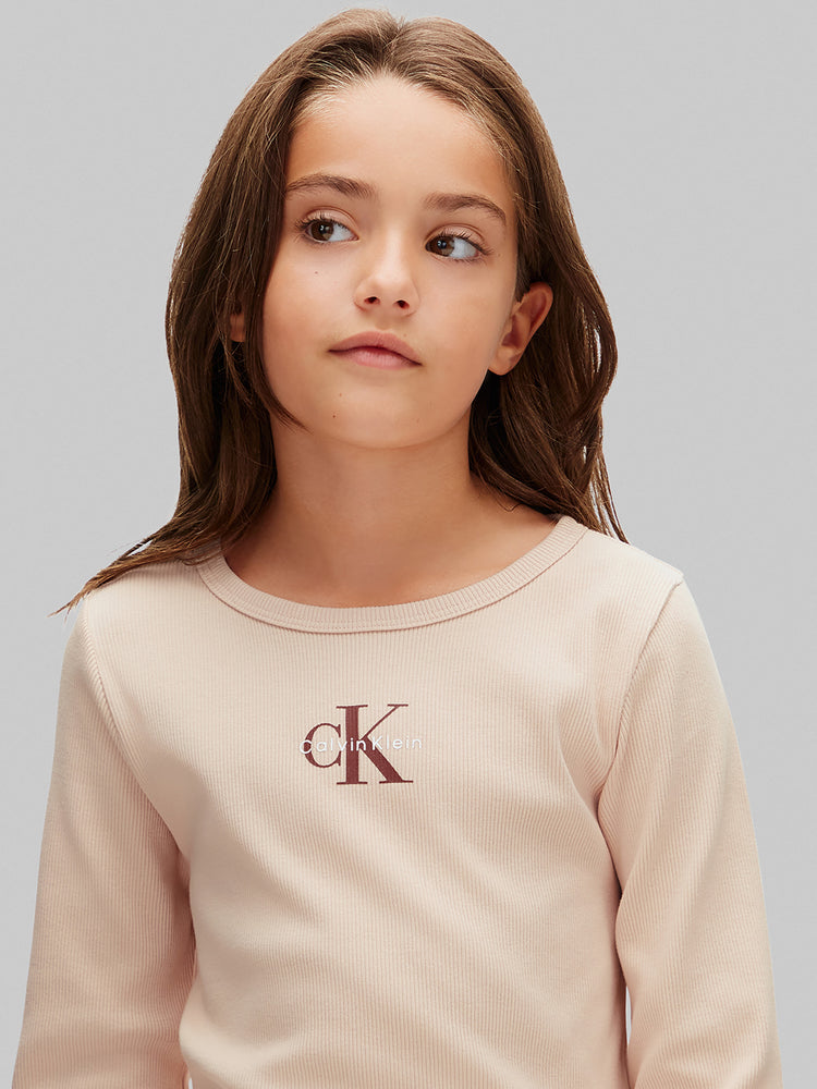 Παιδική μπλούζα ριπ MONOLOGO RIB LS T-SHIRT LVCKFJB06GTGI | LVCKFJB06GTGI