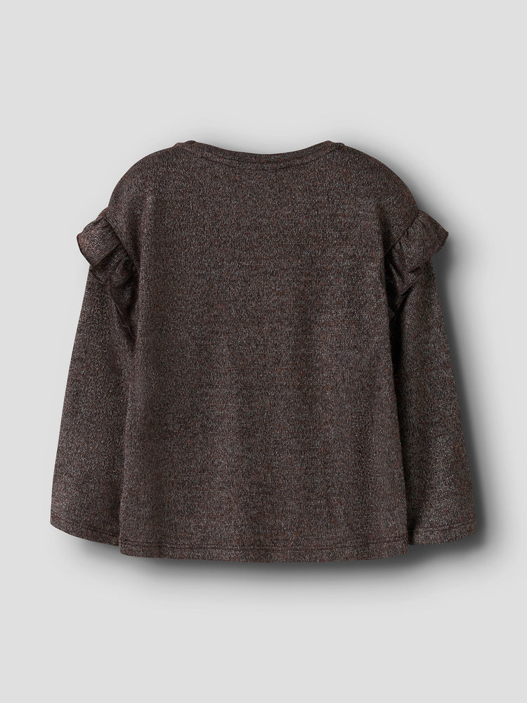 Παιδική μπλούζα με γκλίτερ NMFRAMMI LS NREG TOP 13261647 | 13261647