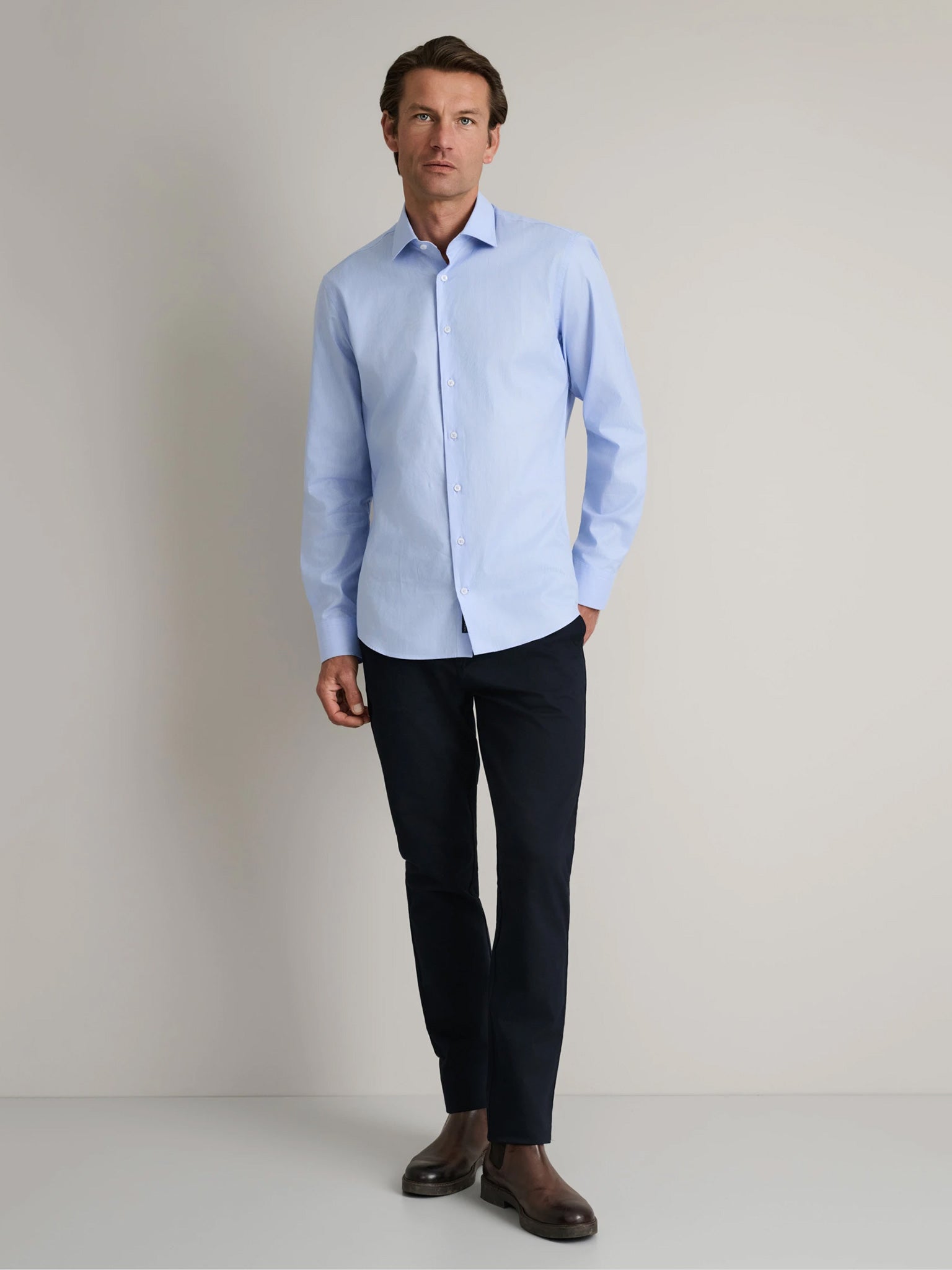 Ανδρικό πουκάμισο deep sky blue 24NG.B386/NGM | 24NG.B386/NGM