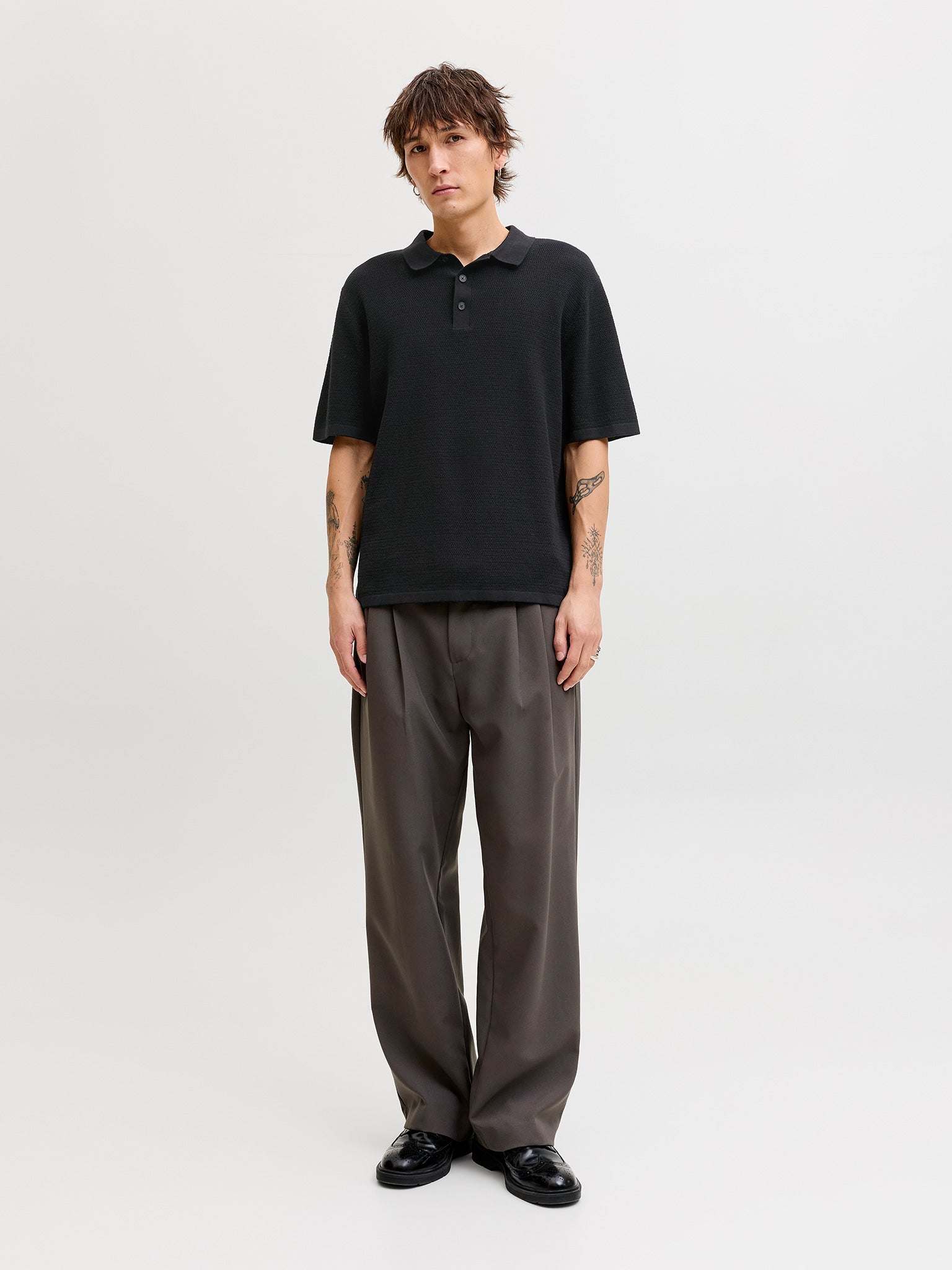 Ανδρικό polo πλεκτό JJEGEORGE KNIT POLO SS SN 12268281 | 12268281