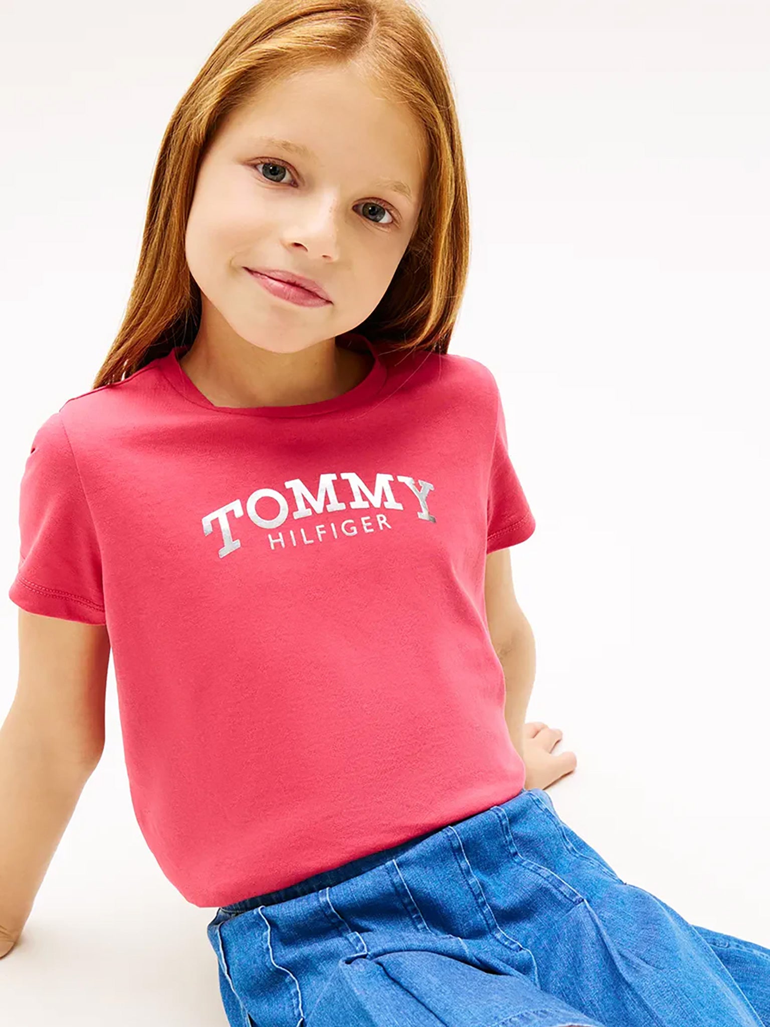 Παιδική μπλούζα μακό TOMMY FOIL TEE SS KG0KG08974XI5 | KG0KG08974XI5