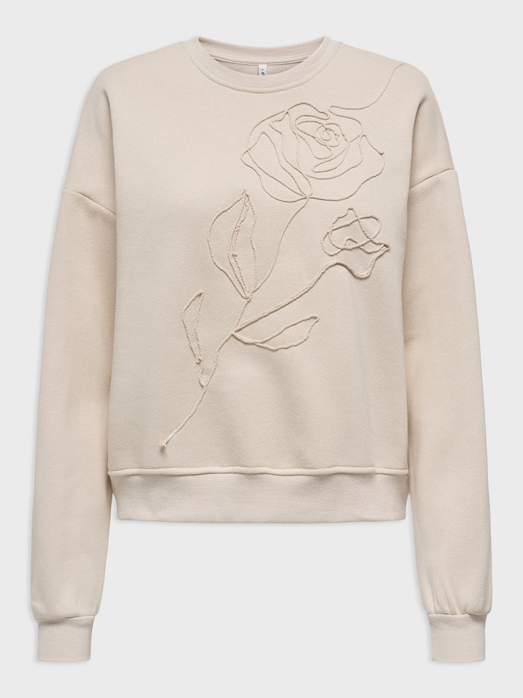 Γυναικεία μπλούζα φούτερ ONLELISANNA O-NECK BOX SWT 15363821 | 15363821