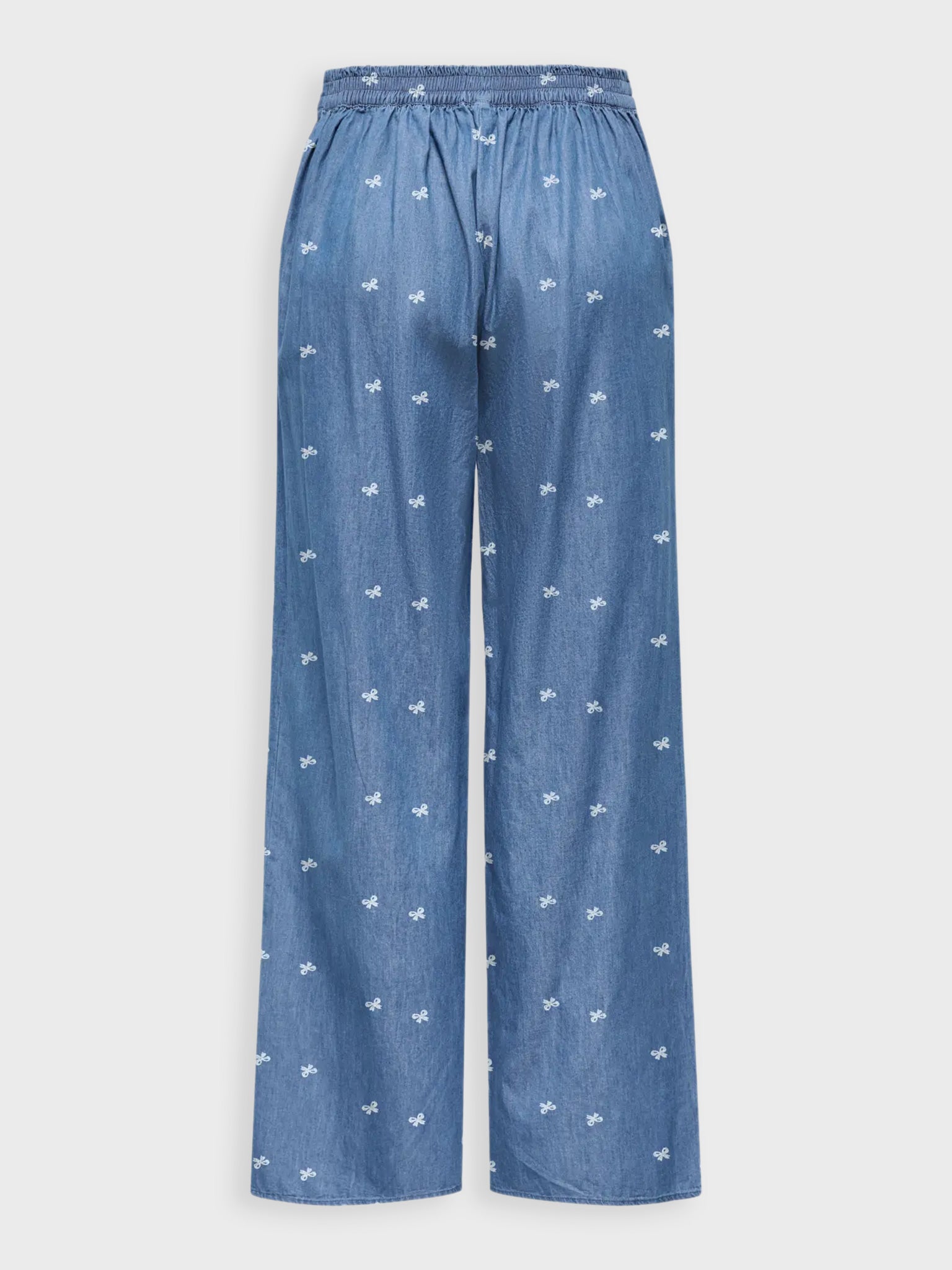 Γυναικείο παντελόνι σταμπωτό medium blue ONLNOVA AZURE PALAZ PANT WVN 15370331 | 15370331