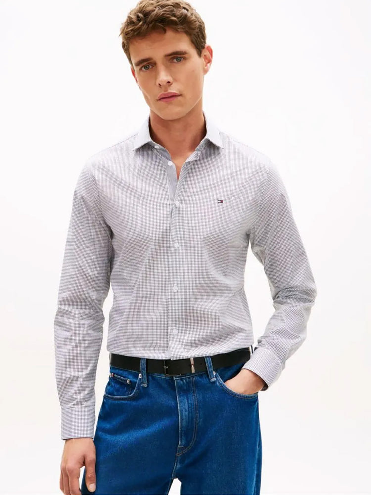 Ανδρικό πουκάμισο καρό CL MINI GINGHAM CHECK SHIRT MW0MW42931BDS | MW0MW42931BDS