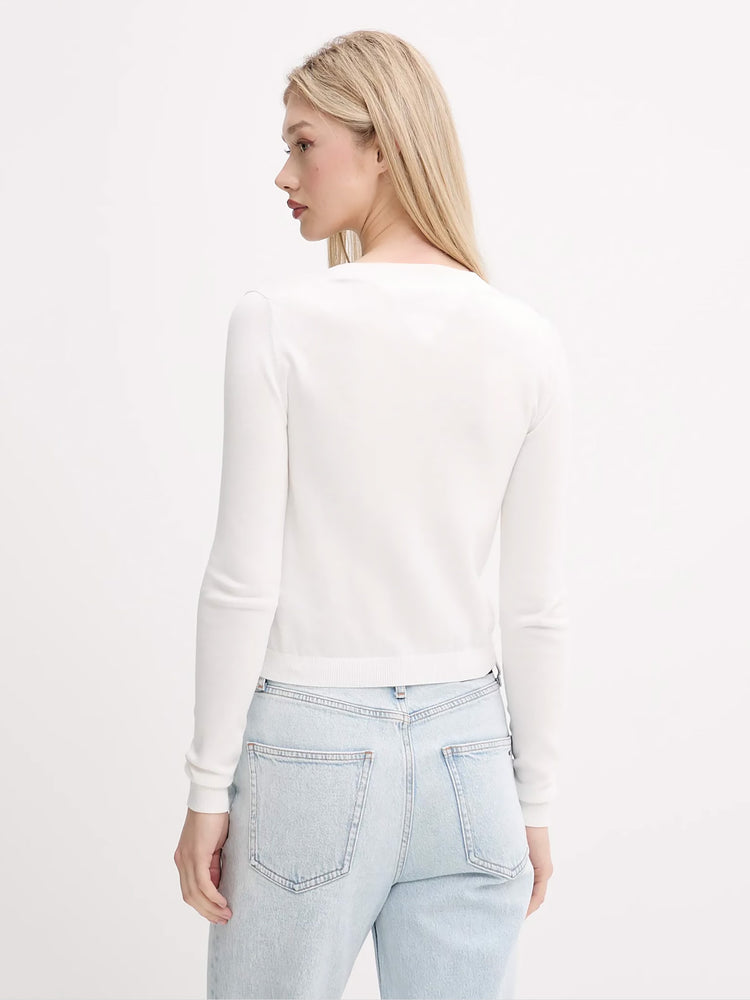 Γυναικεία ζακέτα ψιλή πλέξη TJW ESSENTIAL CREW NECK CARDIGAN DW0DW20976YBL | DW0DW20976YBL