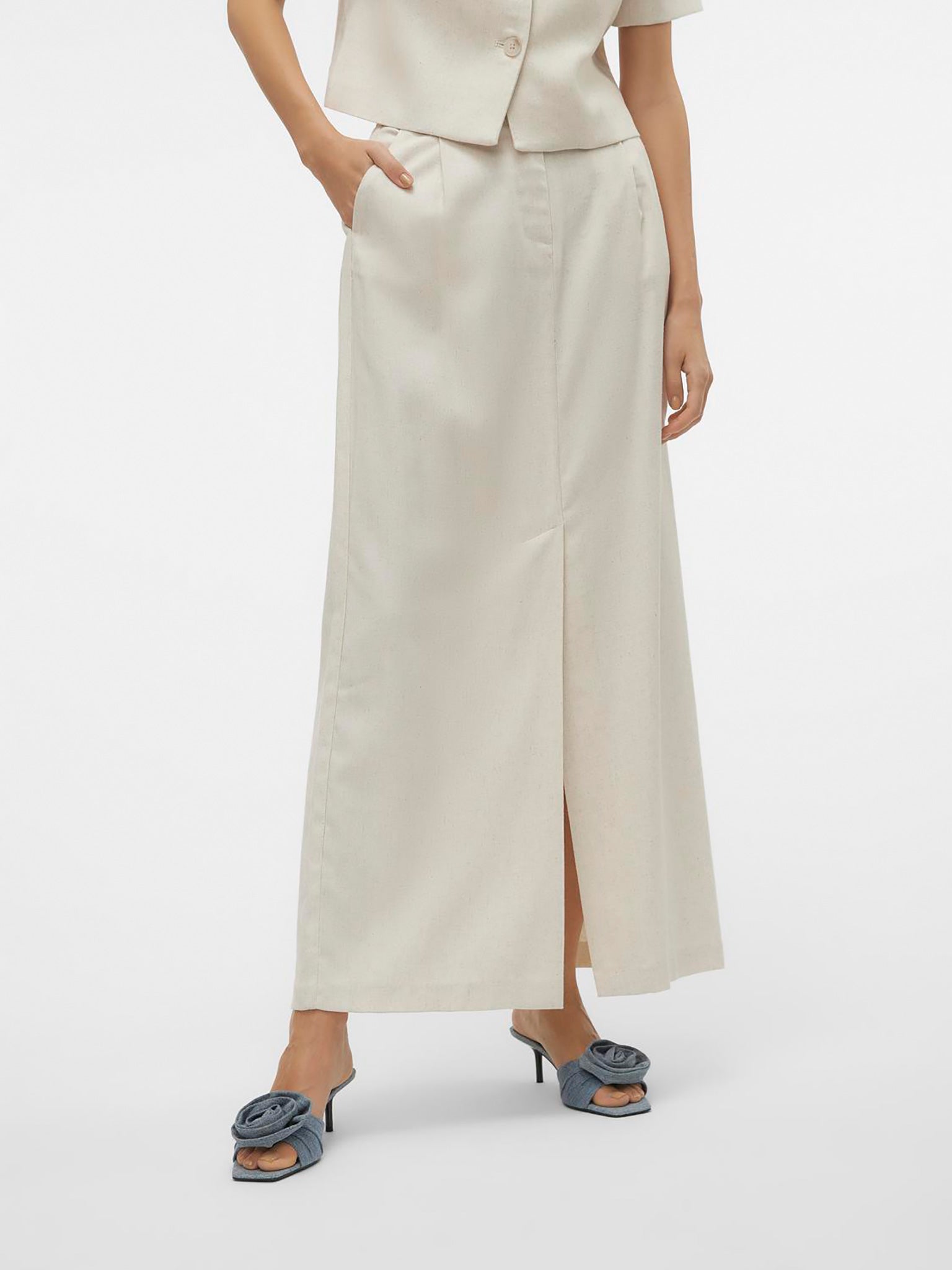 Γυναικεία φούστα VMFLORENCE HW LONG LINEN SKIRT 10306699 | 10306699