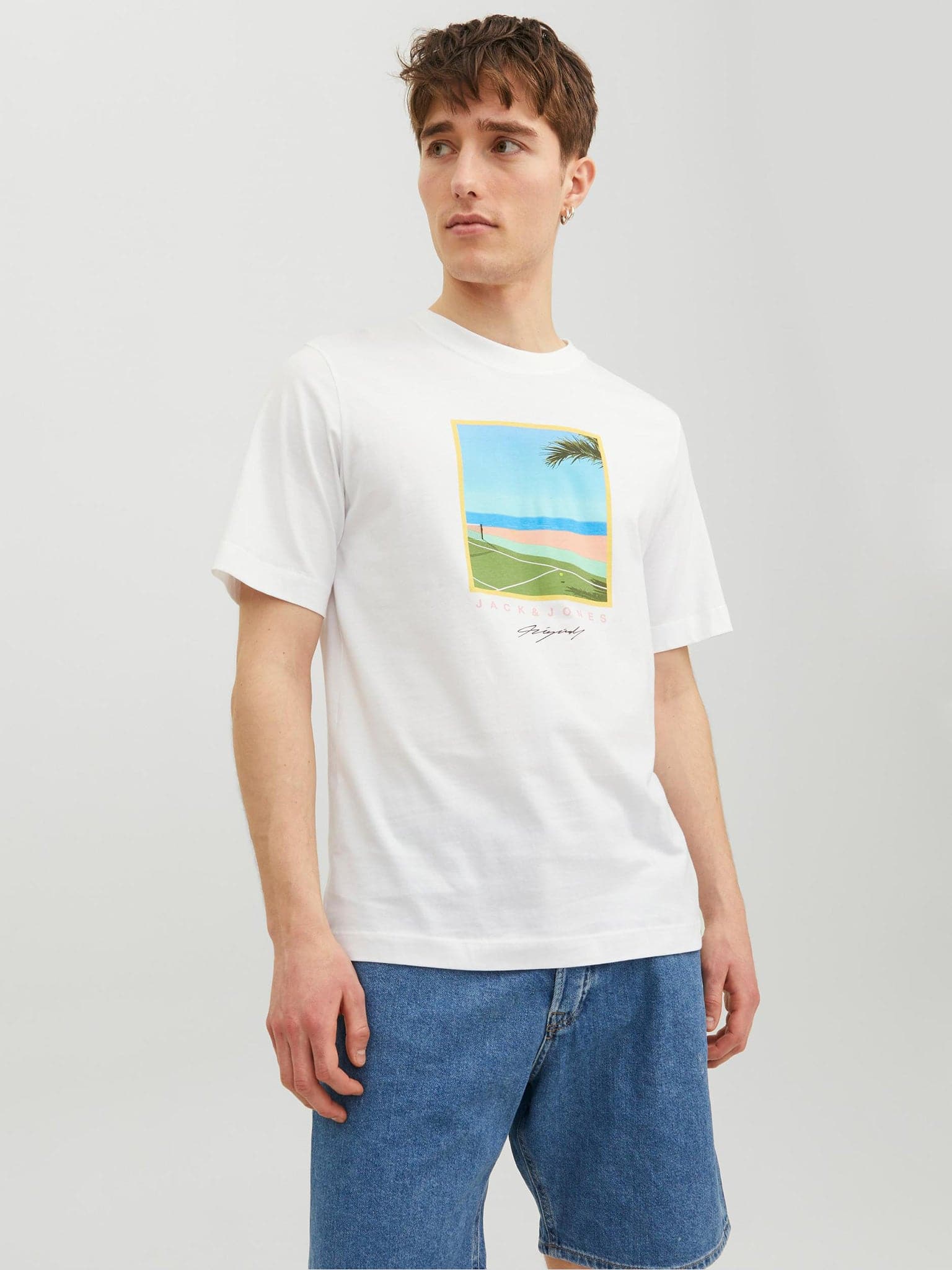 Ανδρικό t-shirt PRINTED CREW NECK T-SHIRT 12235226 | 12235226