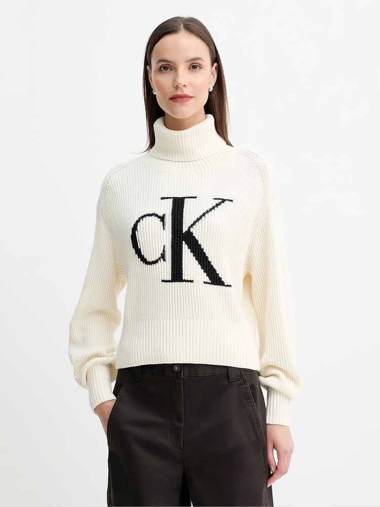 Γυναικεία μπλούζα πλεκτή BLOWN UP CK LOOSE SWEATER CONTRA LV047D349G101 | LV047D349G101