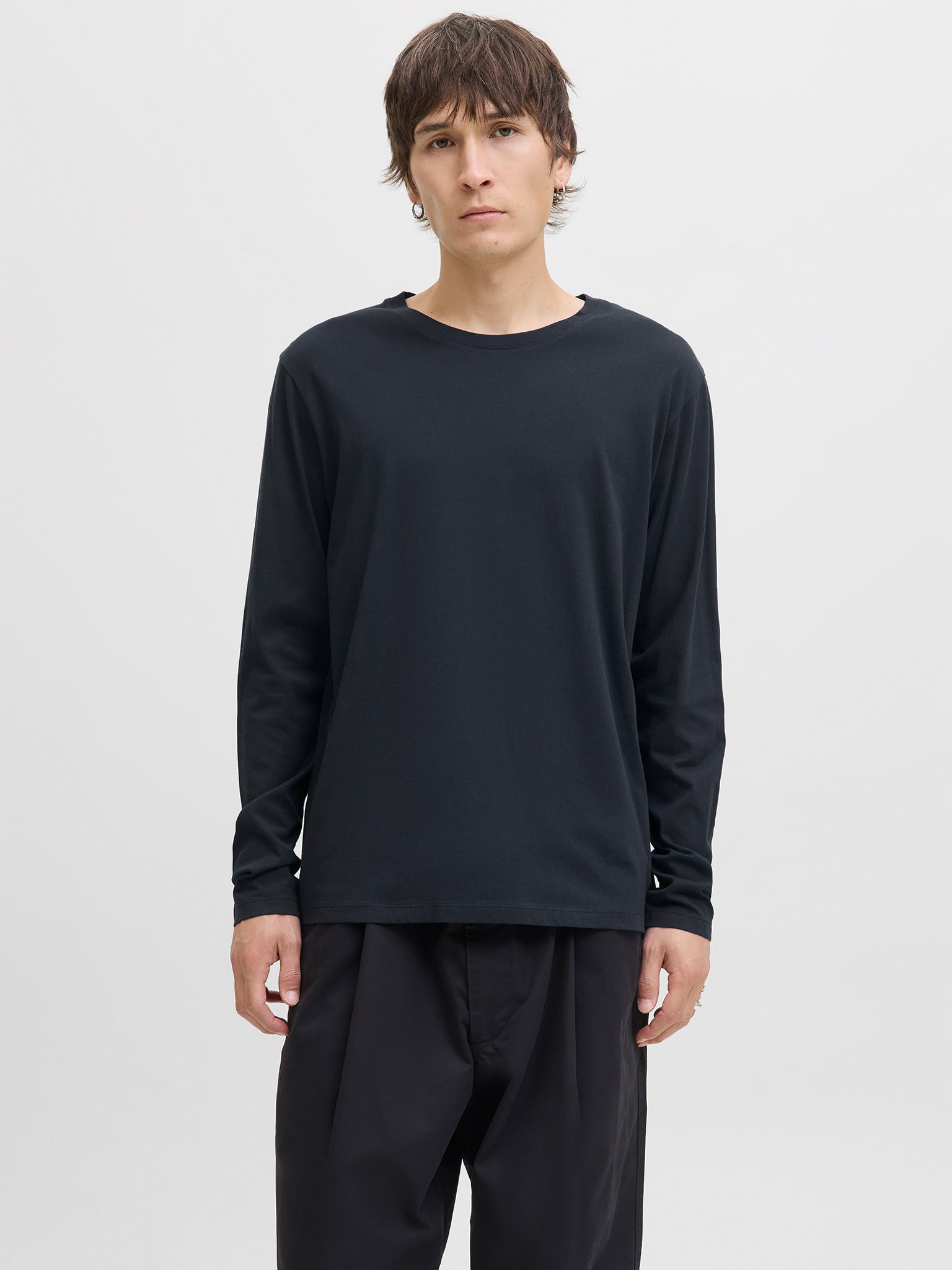 Ανδρική μπλούζα JJEORGANIC BASIC TEE LS O-NECK NOOS 12279538 | 12279538