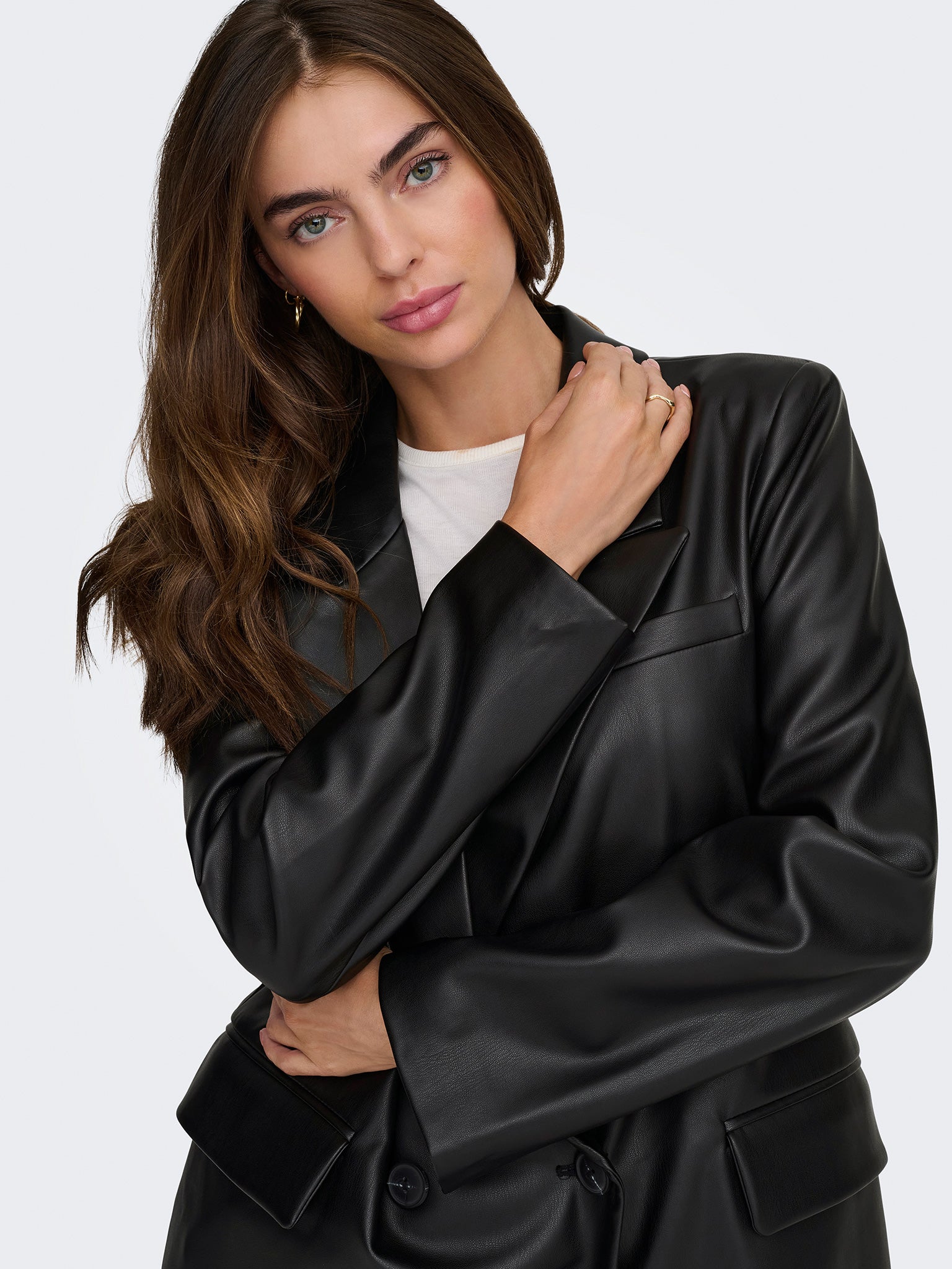 Γυναικείο blazer δερματίνη ONLKAJA FAUX LEATHER LIFE BLAZER 15348943 | 15348943