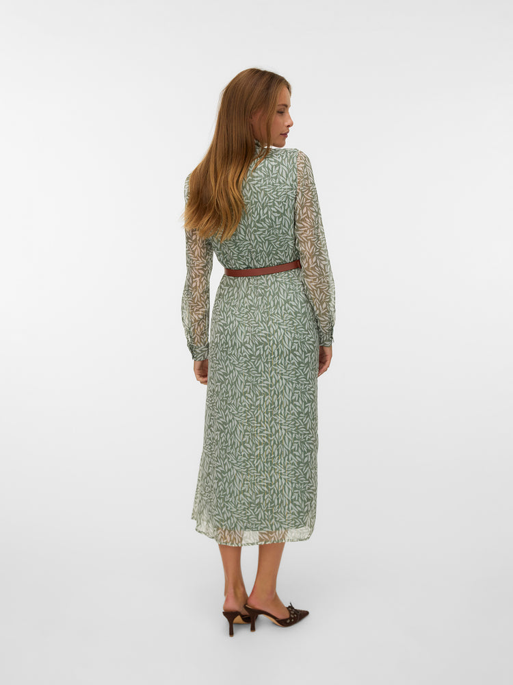 Γυναικείο φόρεμα με ζώνη VMSMILLA LUREX LS 7/8 SHIRT DRESS 10339422 | 10339422