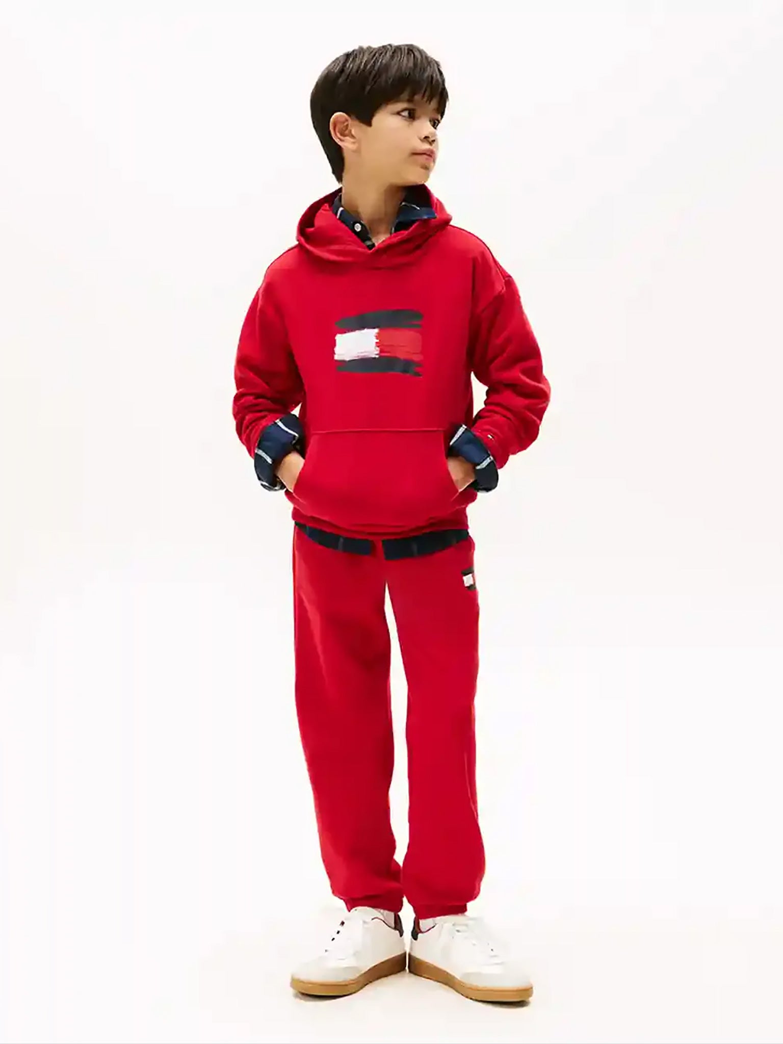 Παιδική μπλούζα φούτερ FLAG HOODIE KB0KB10112XLD | KB0KB10112XLD