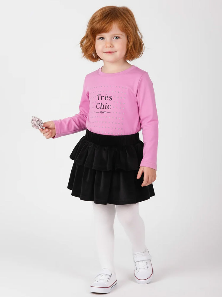 Παιδικό σετ με βελούδινη φούστα | 2661161