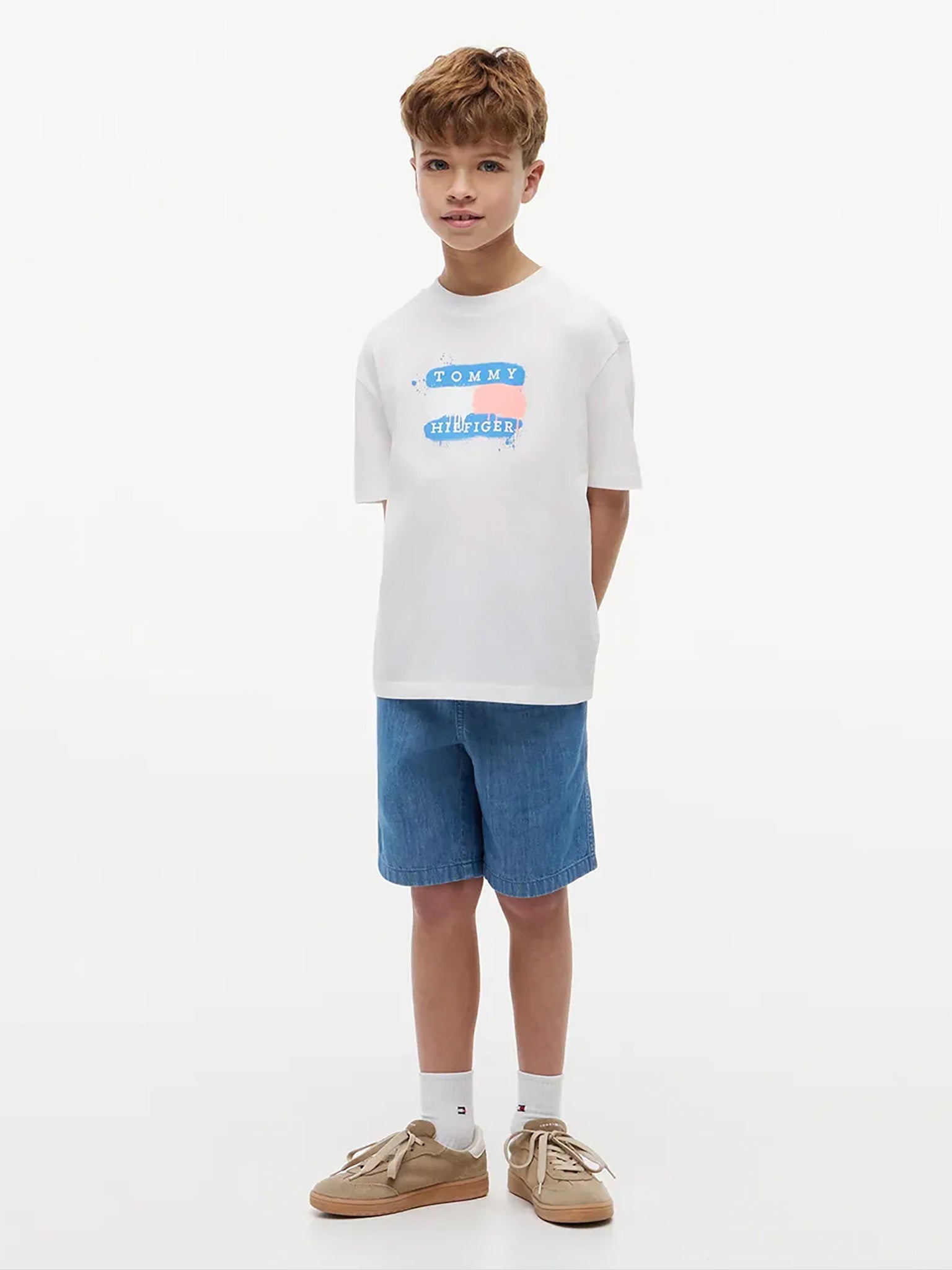 Παιδική μπλούζα TOMMY FLAG GRAFFITI T-SHIRT SS KB0KB10546YBR | KB0KB10546YBR