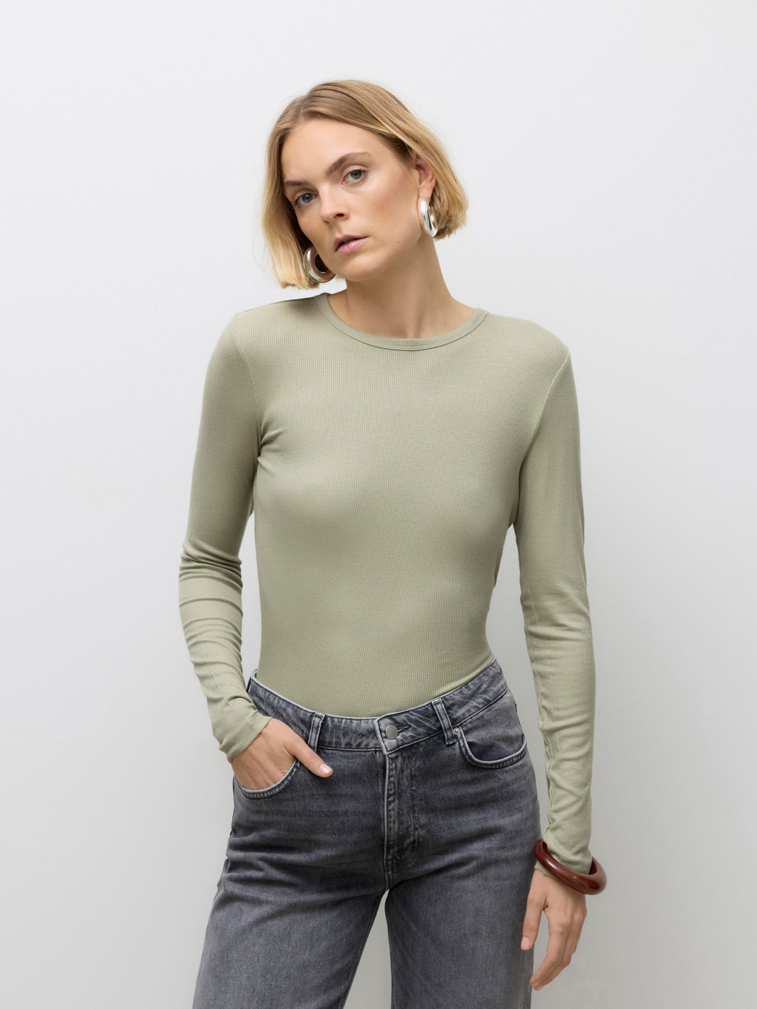 Γυναικεία μπλούζα ριπ AWIRWINA LS O-NECK TOP NOOS 10300893 | 10300893
