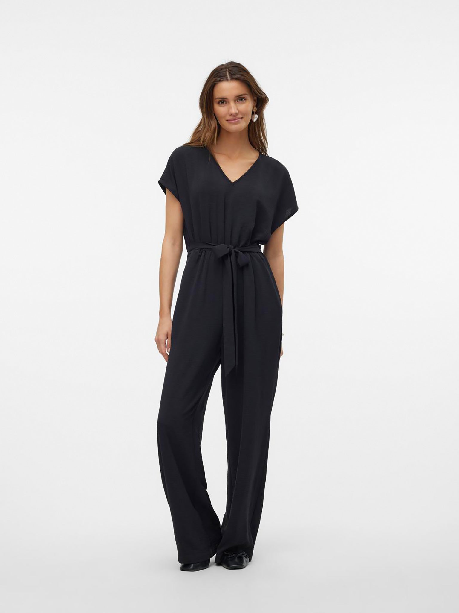 Γυναικεία ολόσωμη φόρμα VMALVA S/S V-NECK JUMPSUIT WVN GA EXP 10313719 | 10313719