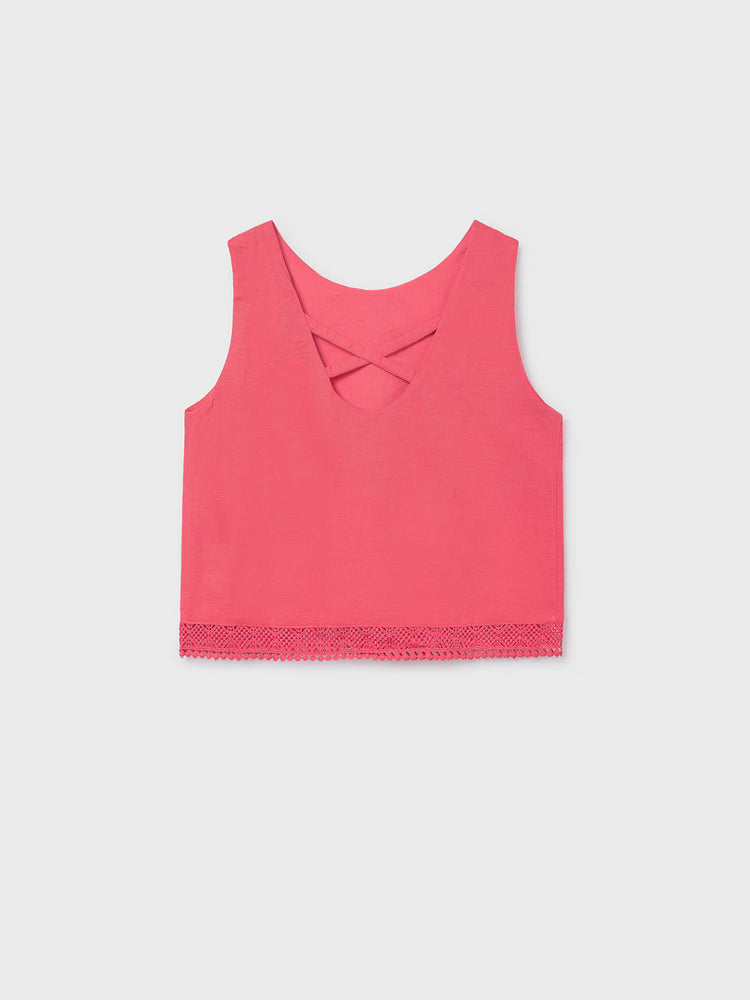 Εφηβική μπλούζα δαντέλα | 26-06157-096