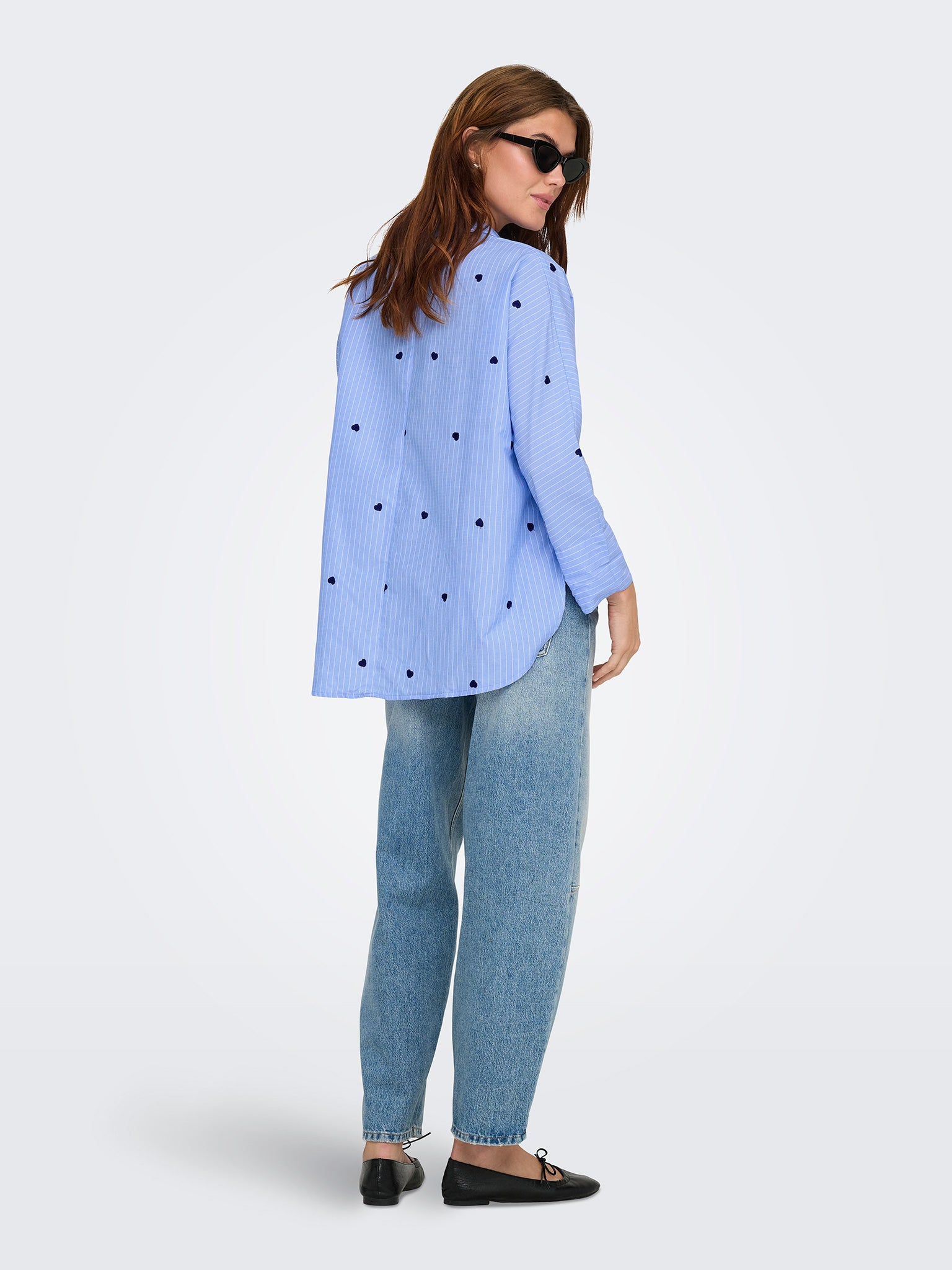 Γυναικείο πουκάμισο ριγέ με κέντημα | 15344336