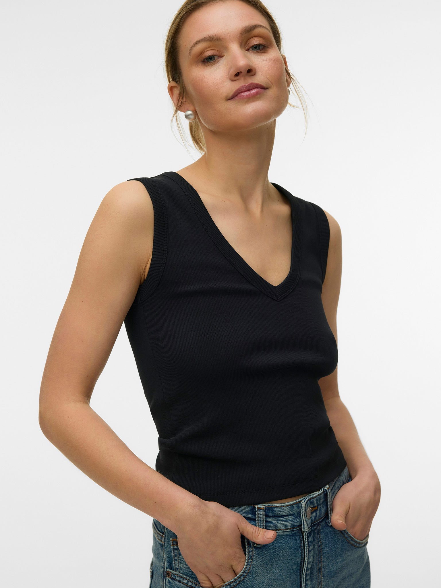 Γυναικείο top VMCHLOE SL DEEP V-NECK TOP 10342916 | 10342916