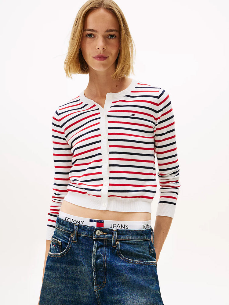 Γυναικεία ζακέτα ψιλή πλέξη TJW ESSENTIAL CREW NECK CARDIGAN DW0DW209760FG | DW0DW209760FG
