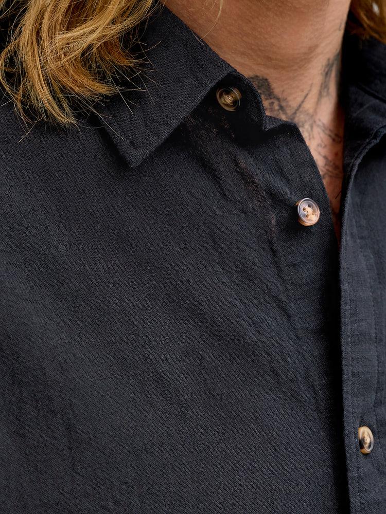 Ανδρικό πουκάμισο JJESUMMER LINEN BLEND SHIRT S/S 12289160 | 12289160