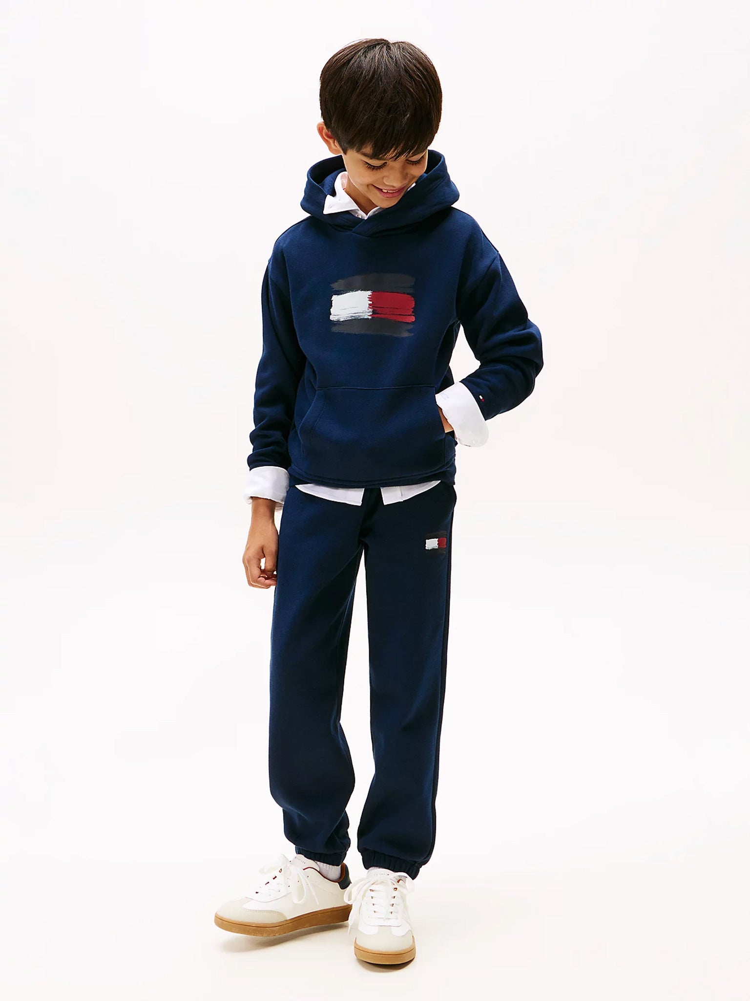 Παιδική μπλούζα φούτερ FLAG HOODIE KB0KB10112C1G | KB0KB10112C1G