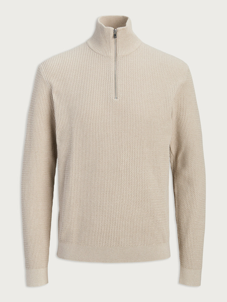 Ανδρική μπλούζα πλεκτή JPRBLUSTANLEY KNIT HALF ZIP 12305683 | 12305683