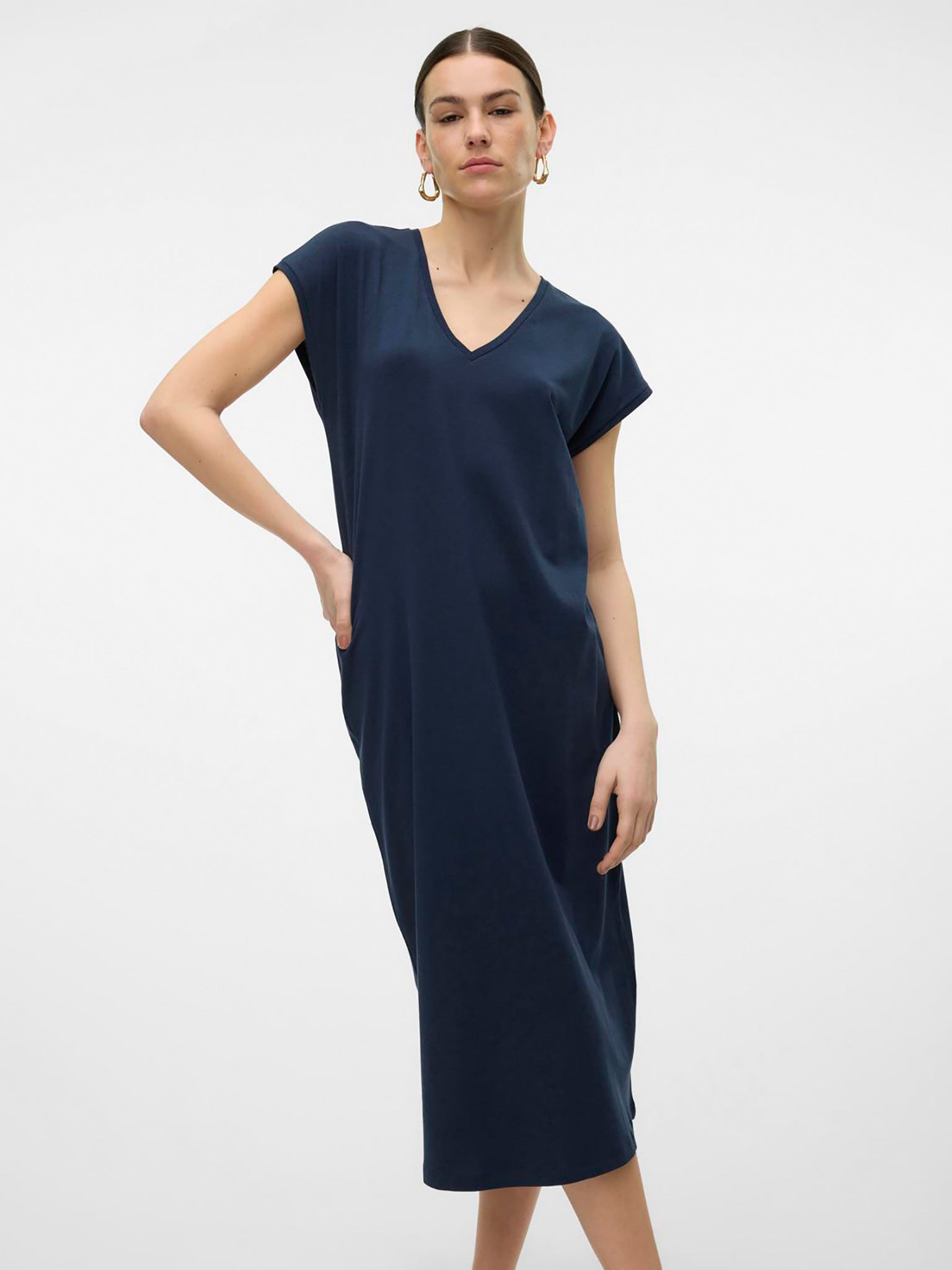 Γυναικείο φόρεμα μακό VMBARBARA SS CALF DRESS JRS SPE 10304708 | 10304708