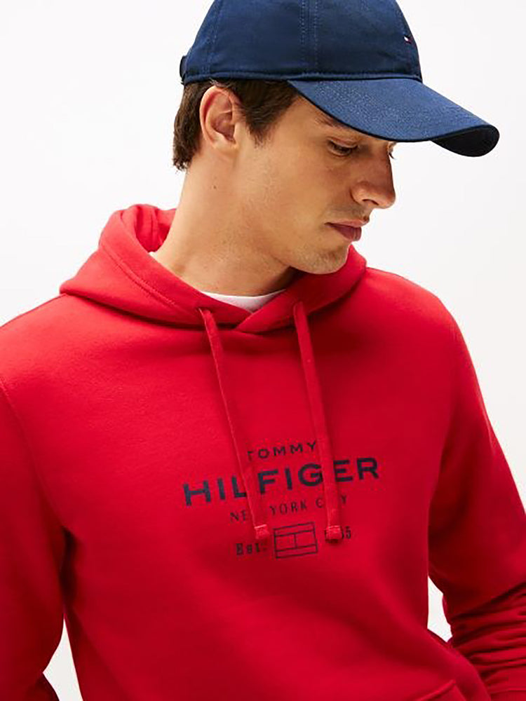 Ανδρική μπλούζα φούτερ OVAL GRAPHIC HOODIE MW0MW40864XLD | MW0MW40864XLD