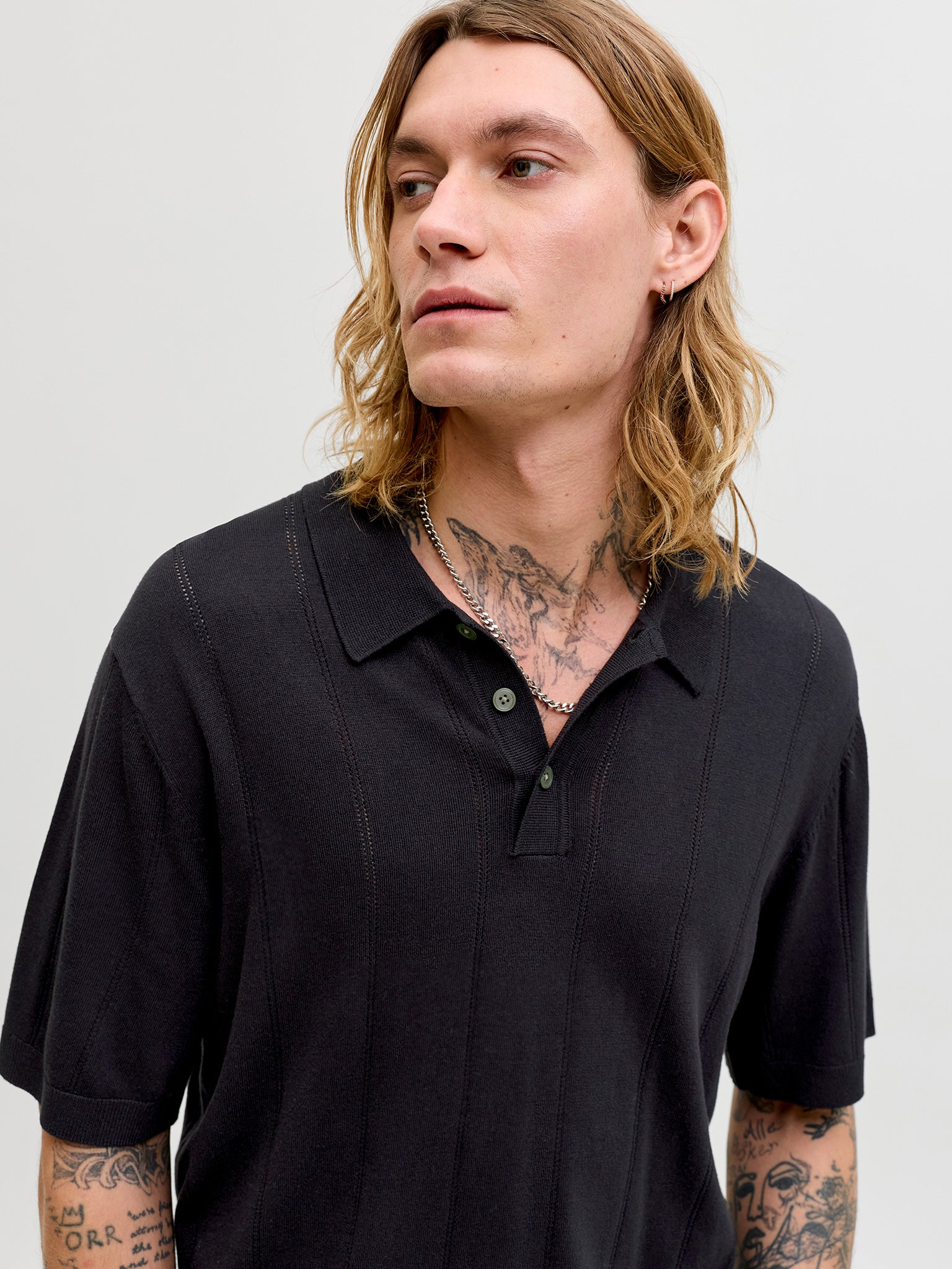 Ανδρικό polo πλεκτό JPRBLAWILLIAM STRUCTURE KNIT POLO 12291042 | 12291042