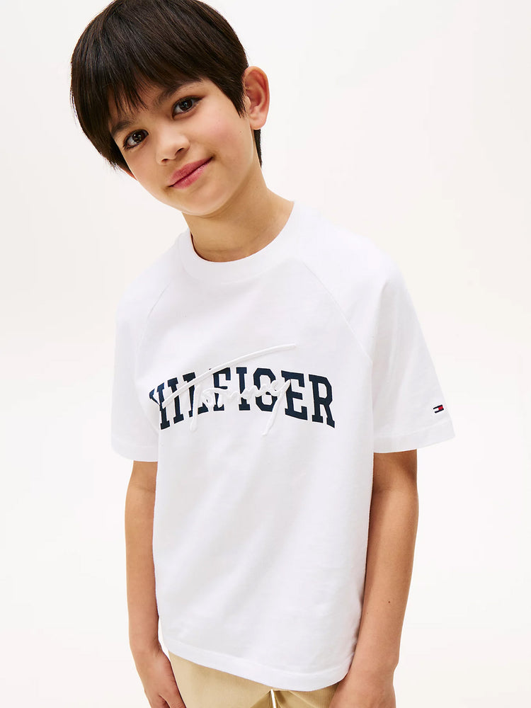 Παιδική μπλούζα μακό TH MIXED GRAPHIC T-SHIRT KB0KB09726YBR | KB0KB09726YBR