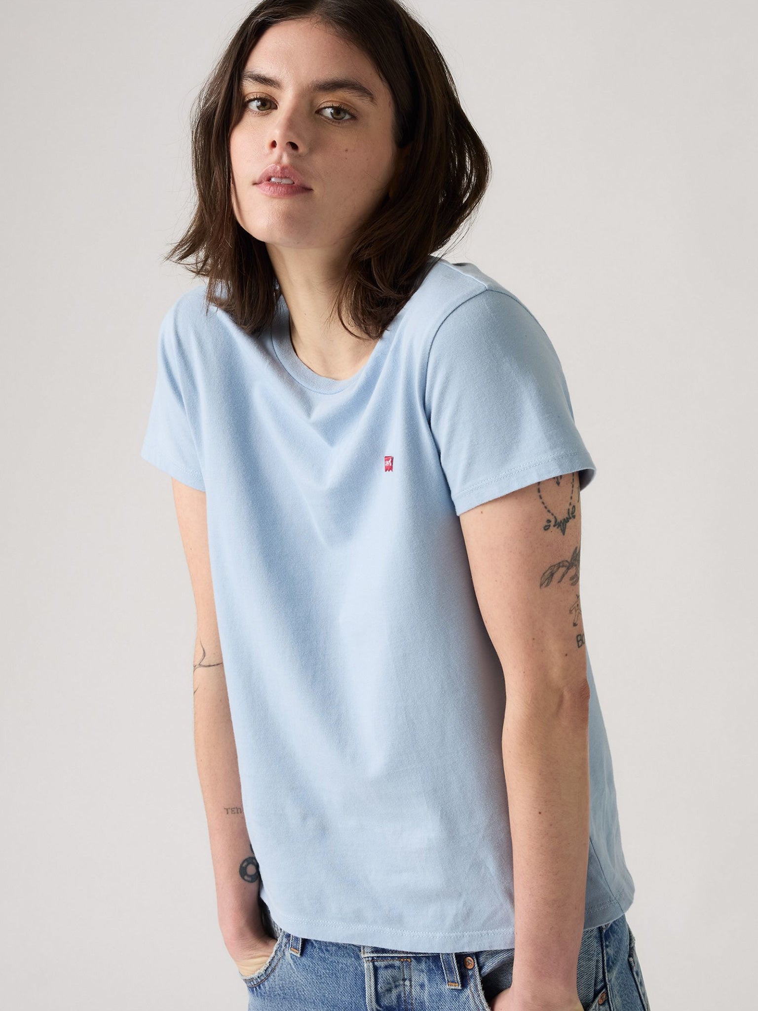 Γυναικείο t-shirt perfect tee chambray blue cotton 391850398 | 391850398