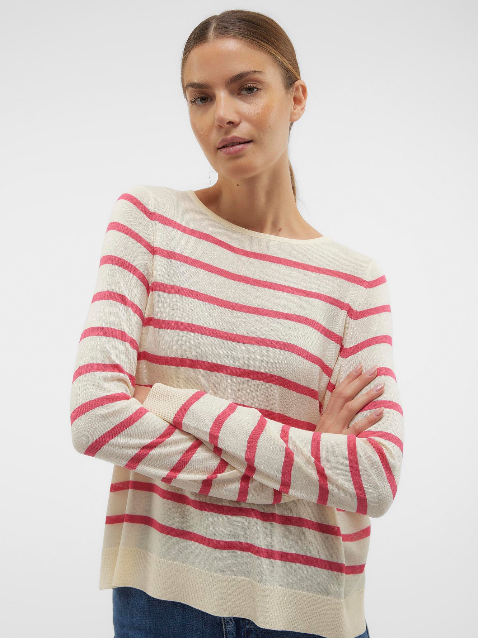 Γυναικεία μπλούζα πλεκτή VMNOVA LS O-NECK PULLOVER GA NOOS 10282354 | 10282354