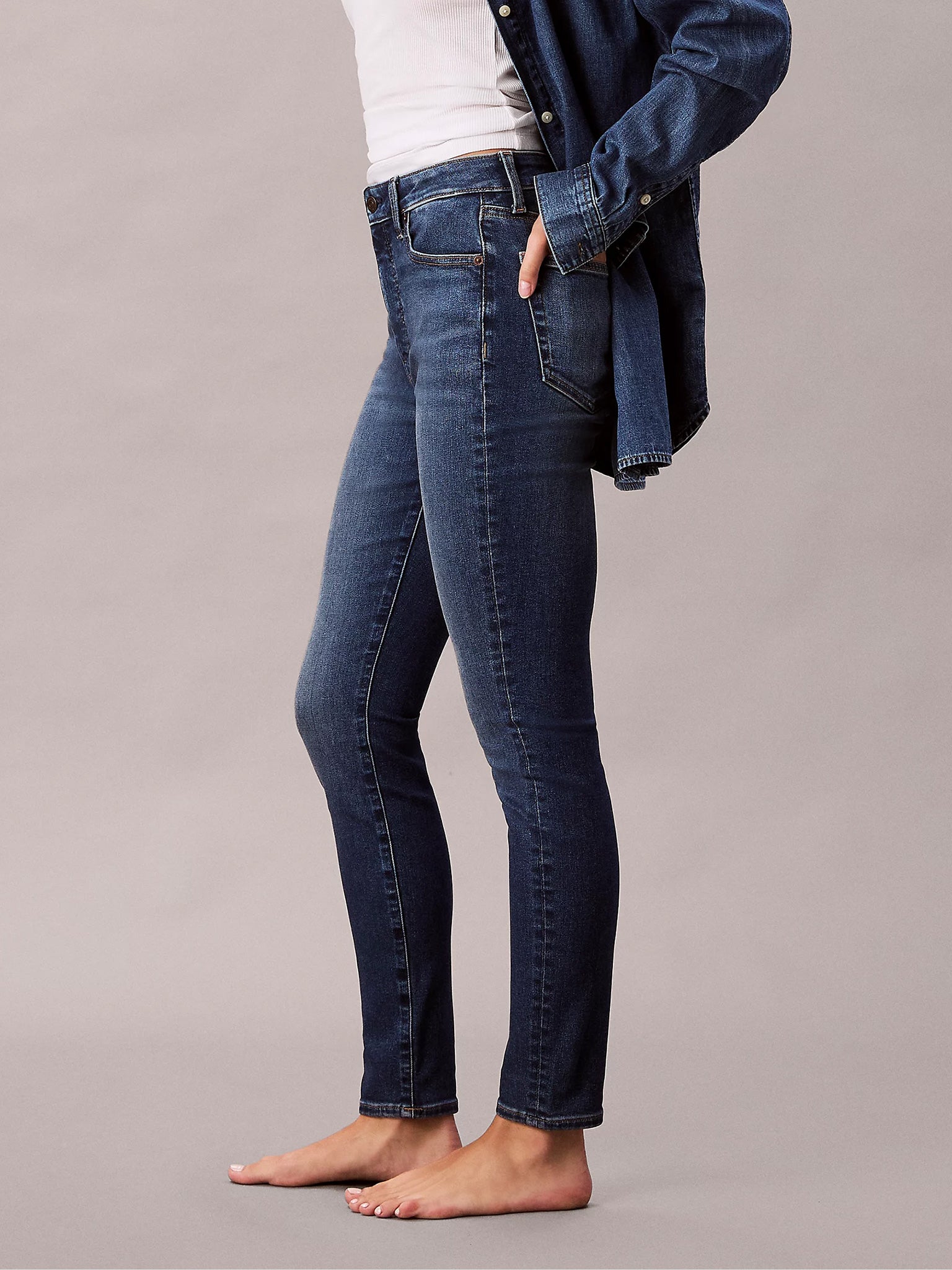 Γυναικείο παντελόνι τζιν HIGH RISE SKINNY MIDTOWN BLUE LV047D757G34R | LV047D757G34R