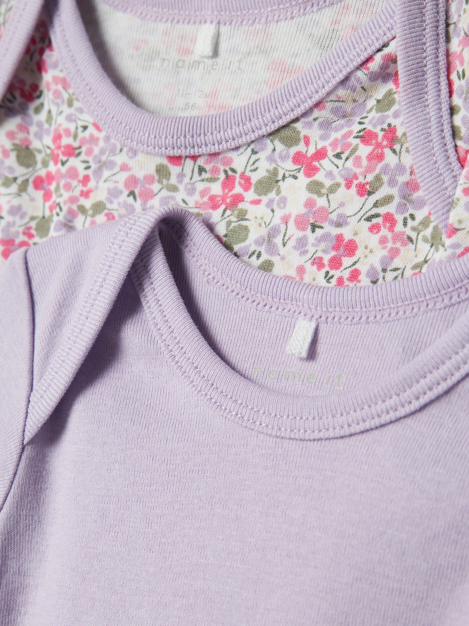Βρεφικά κορμάκια σετ 3 τεμ NBFBODY 3P LS LILAC PETIT FLOWER NOOS 13232735 | 13232735