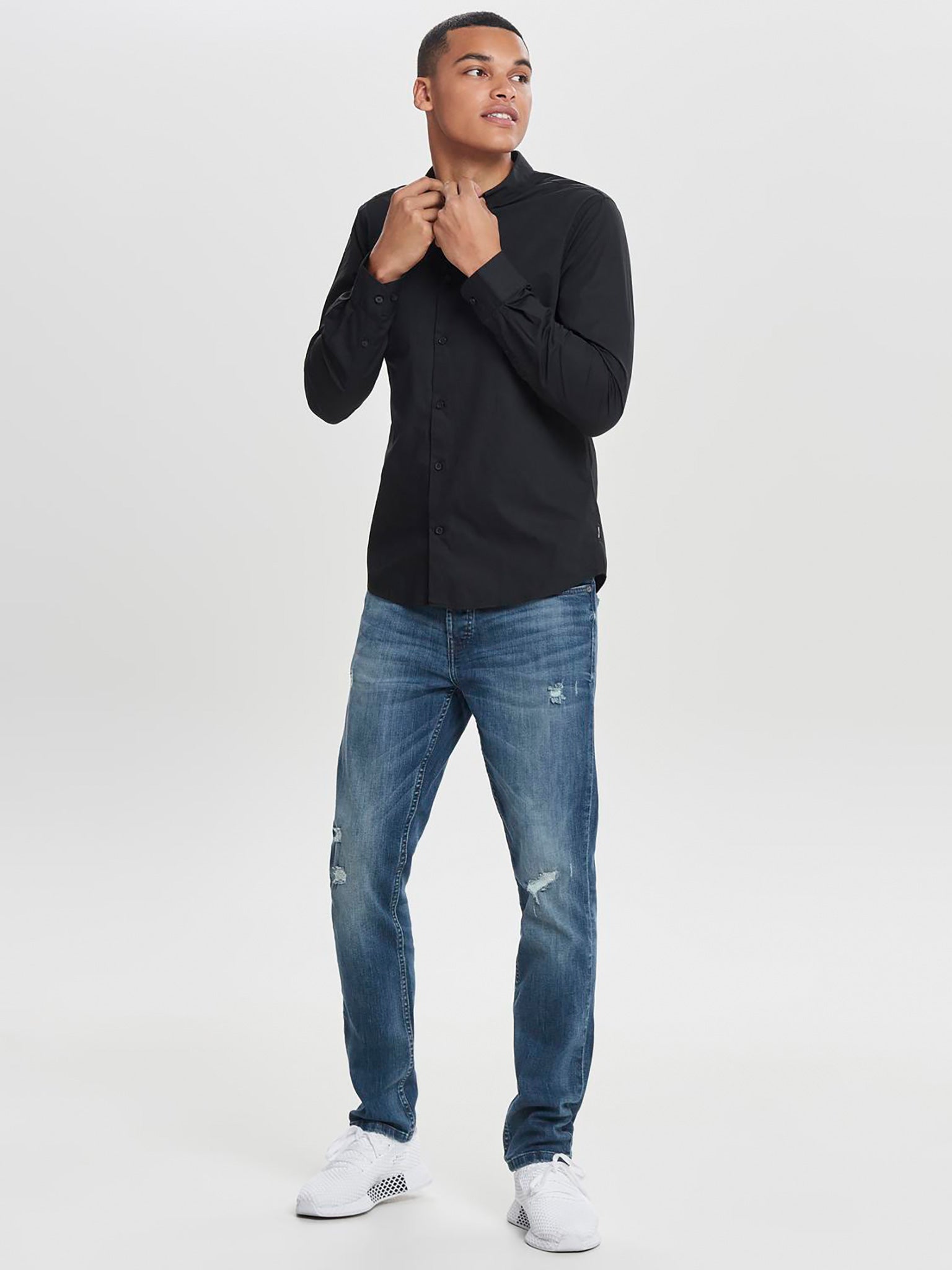 Ανδρικό πουκάμισο ONSPOPLIN BTN DOWN SHIRT LS 22010862 | 22010862
