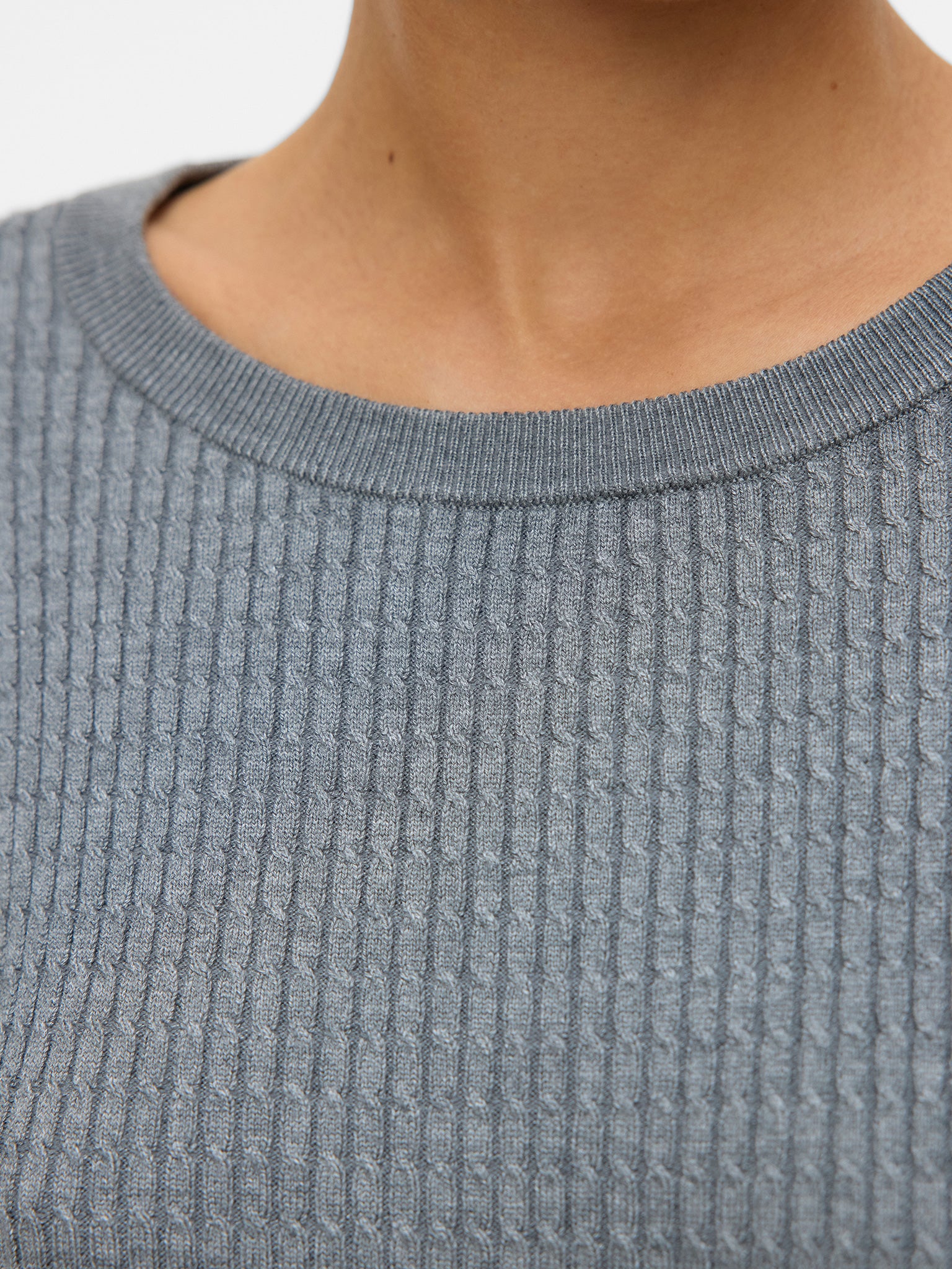 Γυναικεία μπλούζα πλεκτή VMSILJE LS O-NECK CABLE PULLOVER 10331852 | 10331852