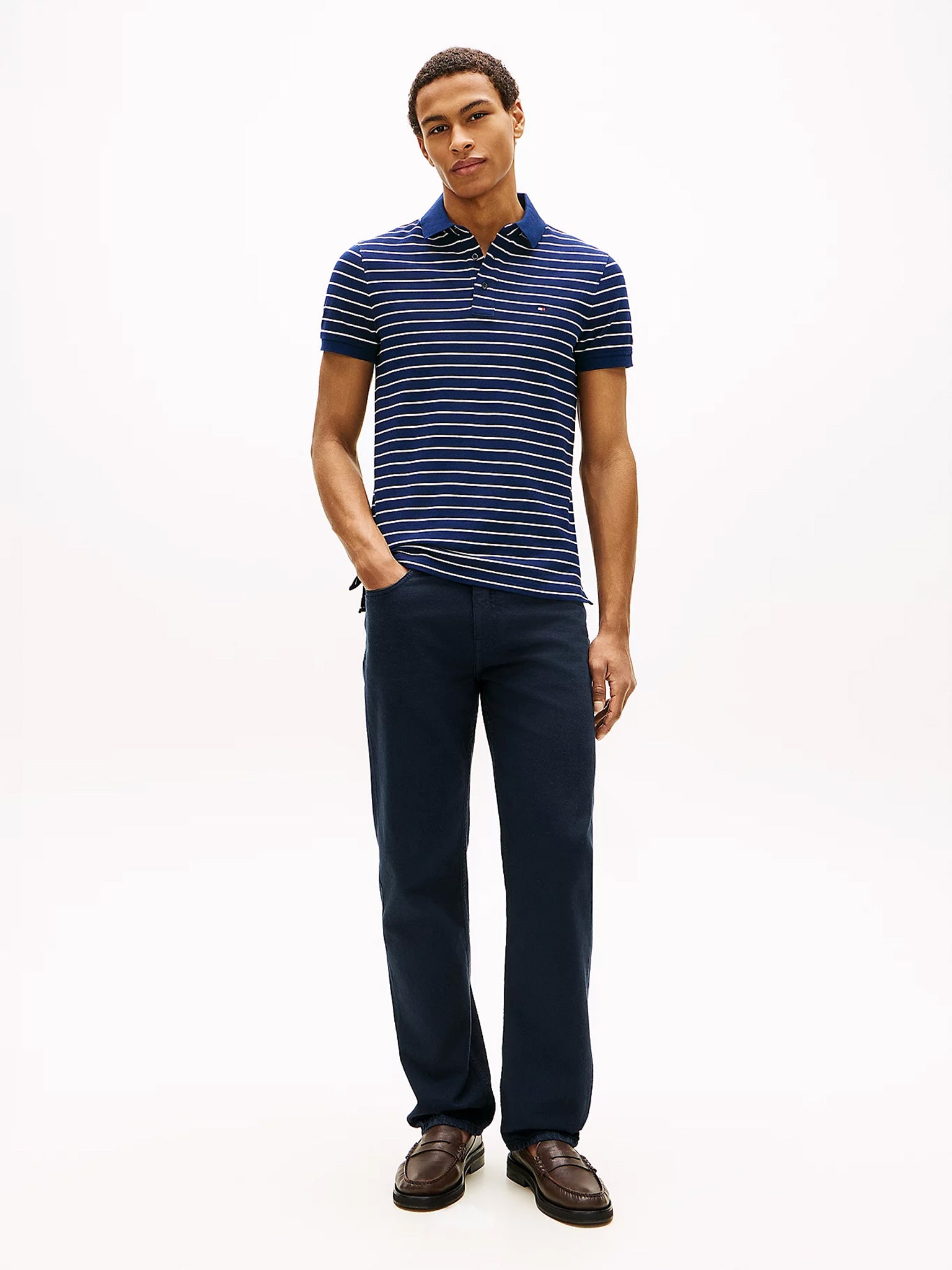 Ανδρικό polo ριγέ | MW0MW177710X5