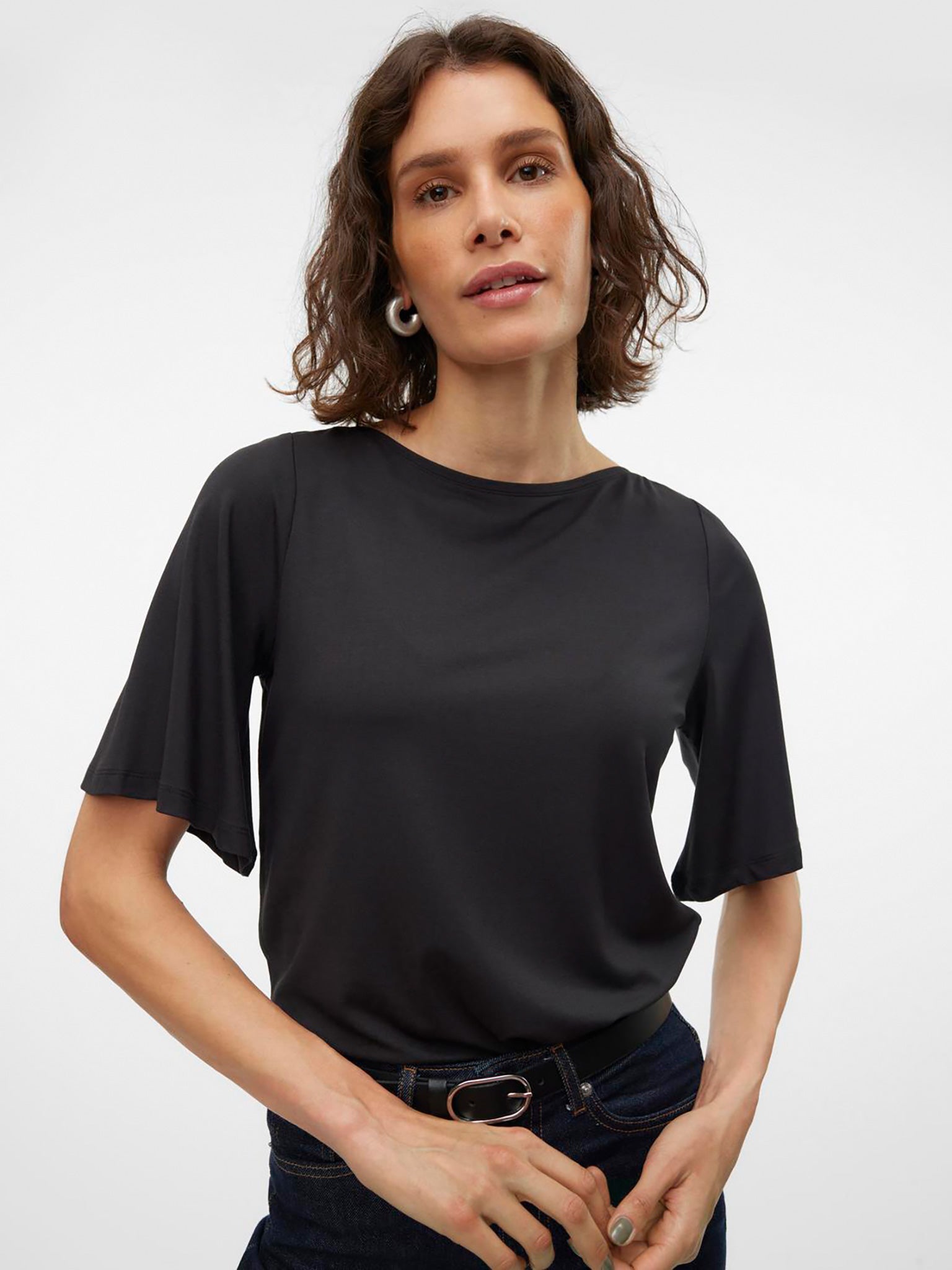 Γυναικεία μπλούζα VMSINI SMART 2/4 BOAT NECK TOP VMA 10307623 | 10307623