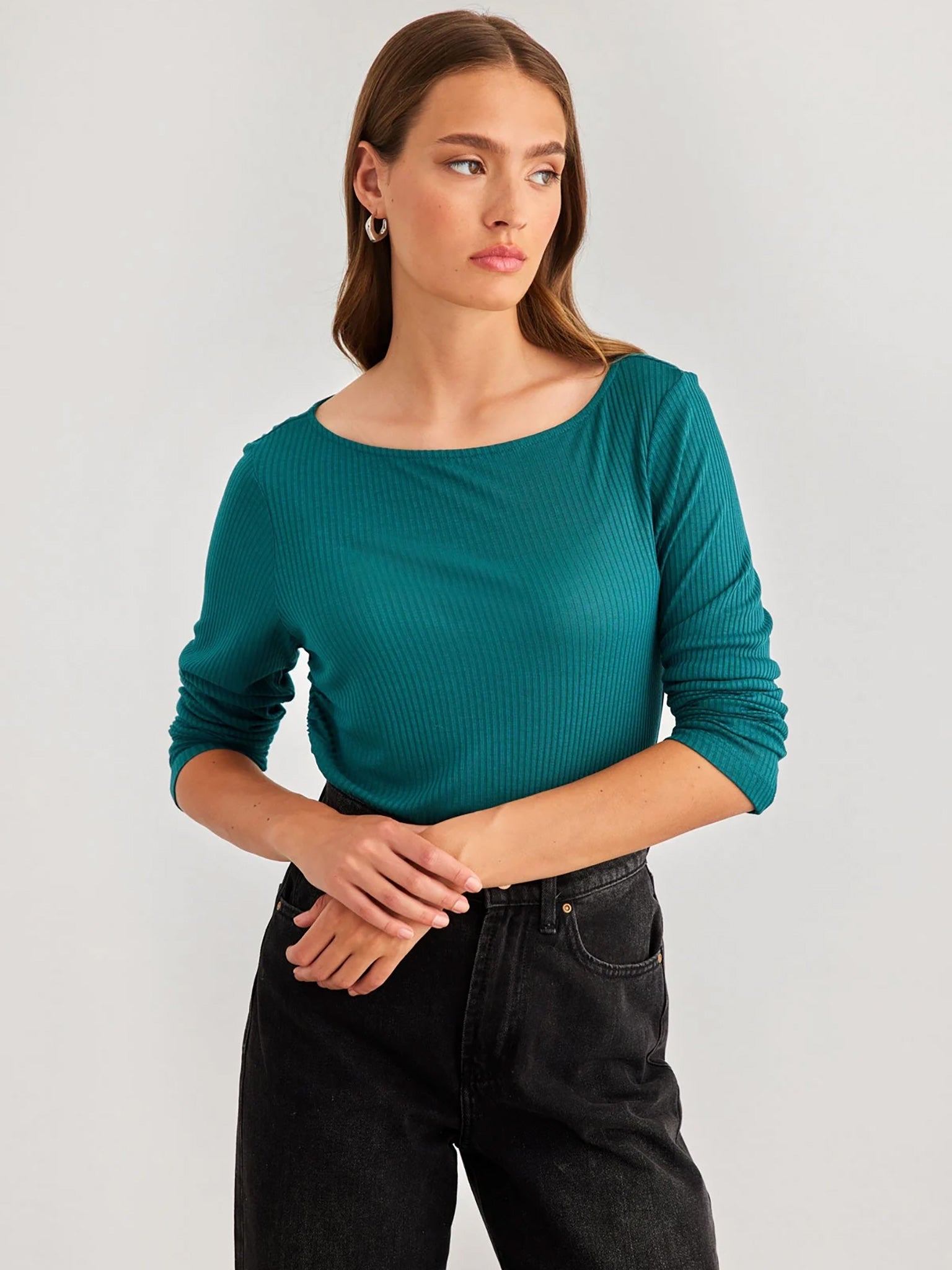 Γυναικεία μπλούζα ριπ ONLHENRIETTE L/S RUCHING TOP JRS 15307580 | 15307580