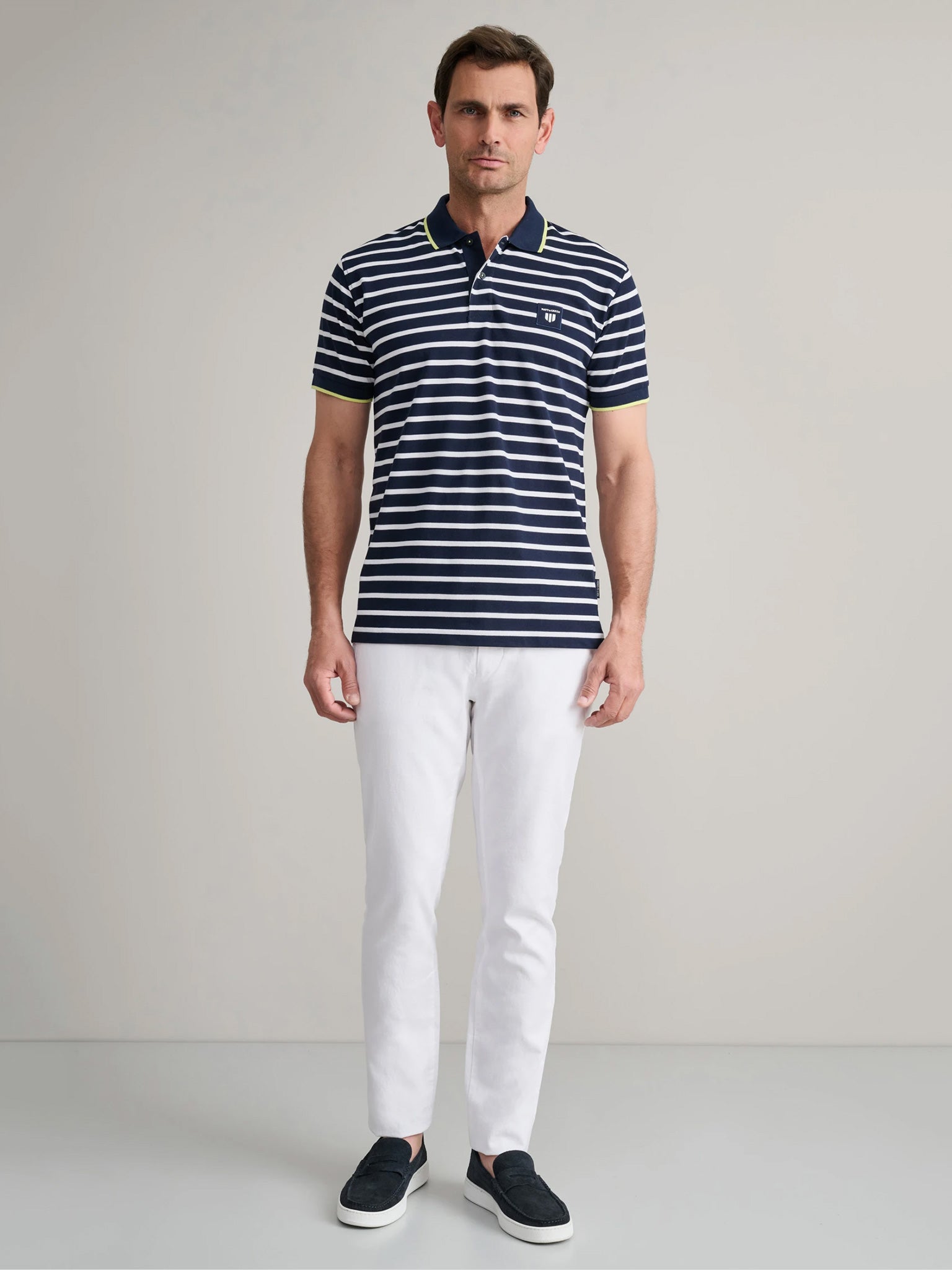 Ανδρικό polo marine blue/white 24GE.944.2 | 24GE.944.2