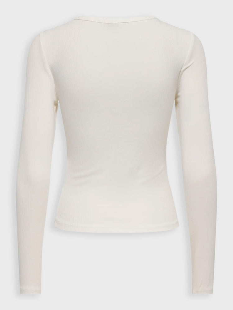 Γυναικεία μπλούζα ριπ ONLNORA L/S O NECK TOP CS JRS 15370890 | 15370890