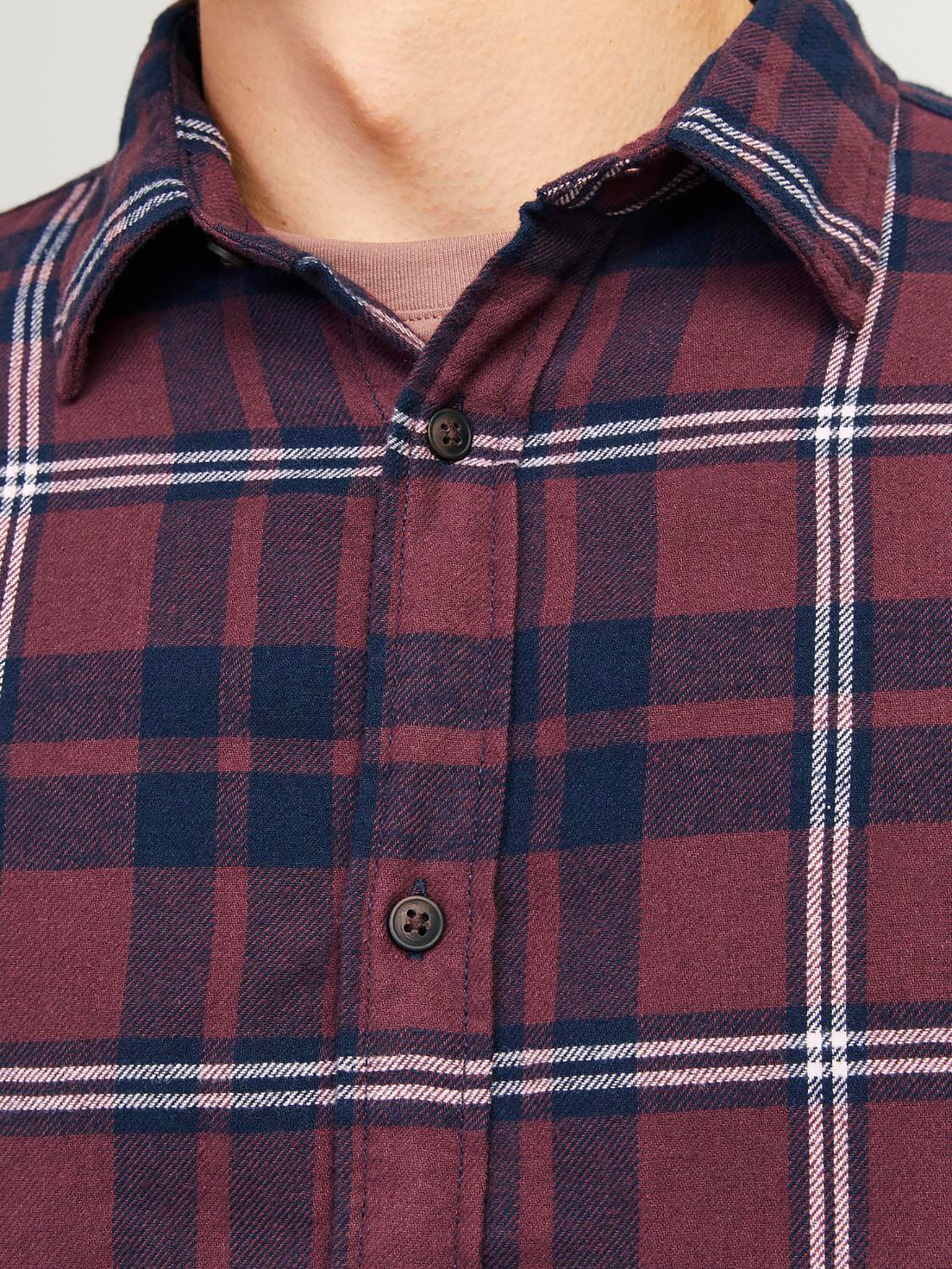 Ανδρικό πουκάμισο καρό JJJOSHUA FALL FLANNEL SHIRT LS 12258429 | 12258429