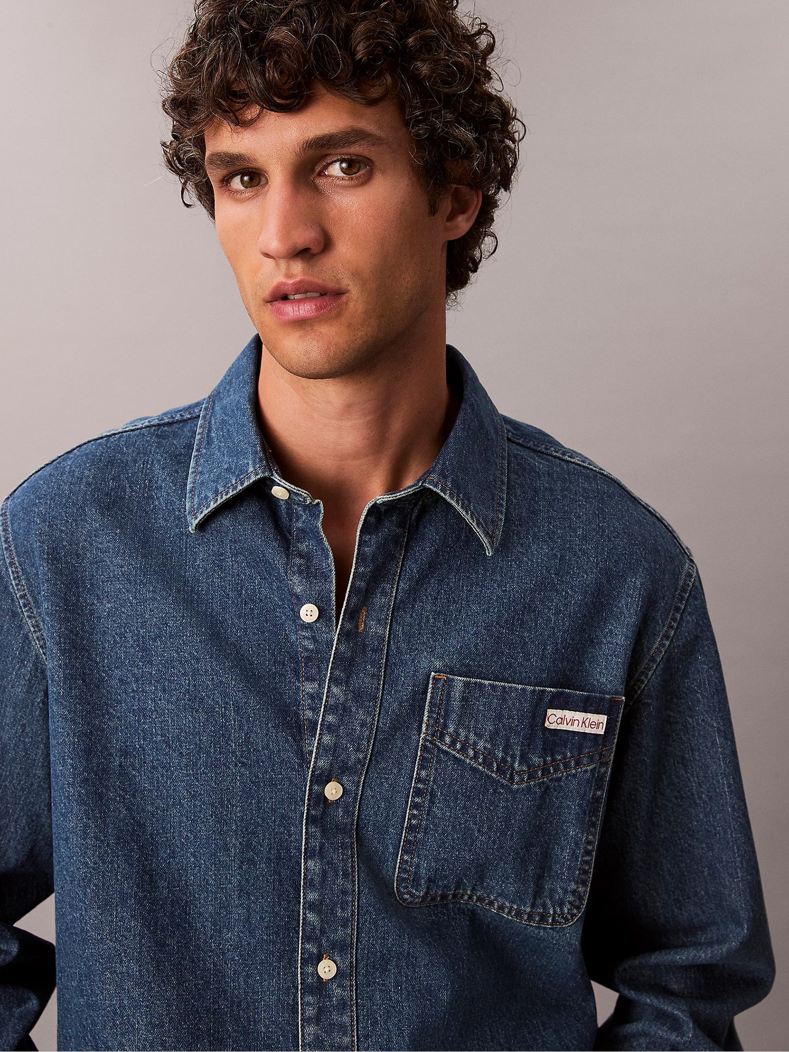 Ανδρικό πουκάμισο τζιν overshirt CLASSIC HARBOUR BLUE OVERSHIRT LV04RD764G011 | LV04RD764G011