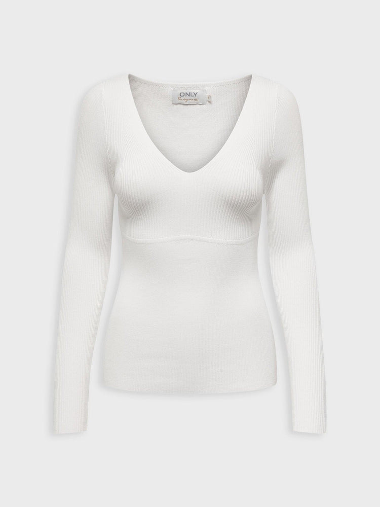 Γυναικεία μπλούζα ONLLISA LS DETAIL V-NECK KNT 15306996 | 15306996