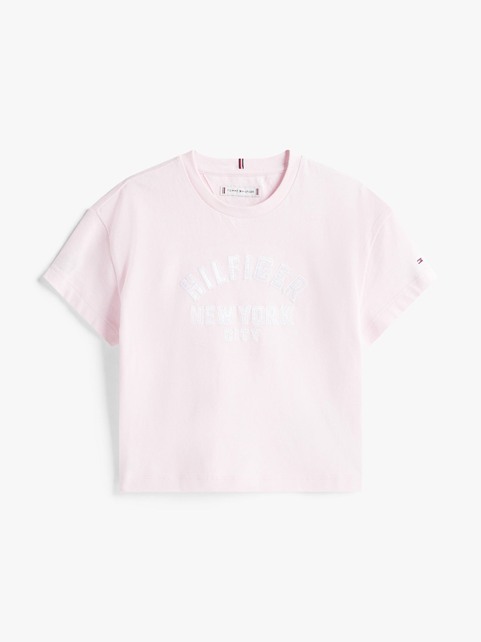 Παιδική μπλούζα μακό SATIN APPLIQUE HILFIGER TEE SS KG0KG08635TOG | KG0KG08635TOG