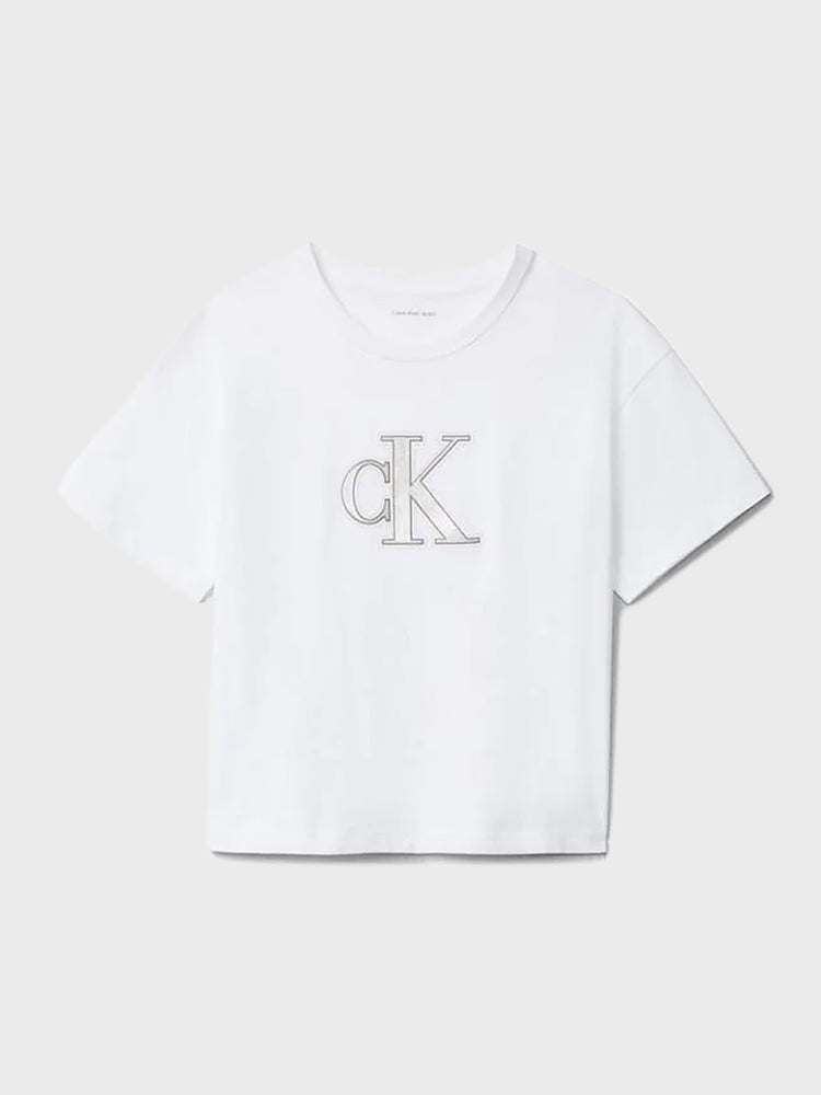 Παιδική μπλούζα γκλίτερ FESTIVE GRAPHIC SS T-SHIRT IG0IG03040YAF | IG0IG03040YAF